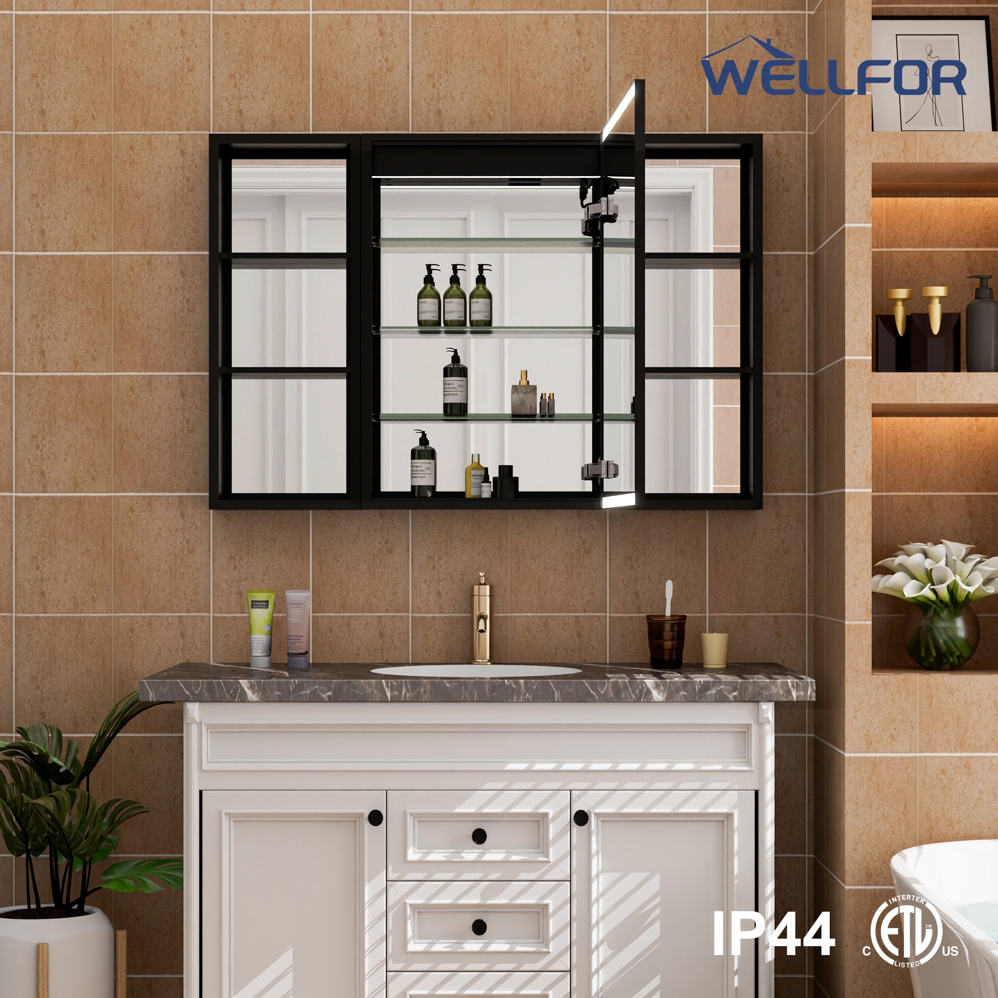 WELLFOR MC-W12MCL2030R-MC Bathroom-Medicine-Cabinets - View #2