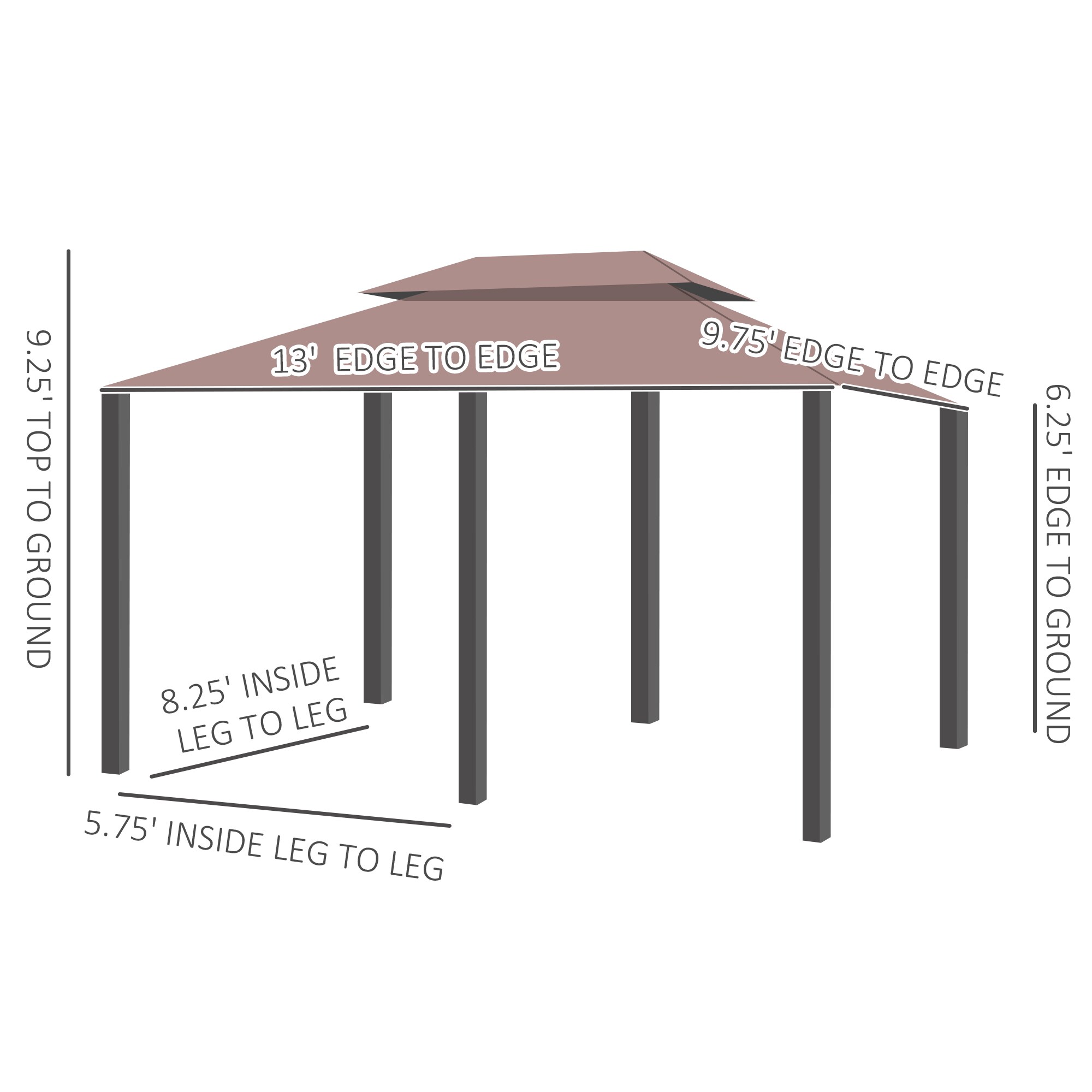 ToolCat BZ2-17-PW Wood-Resin-Gazebos - View #9