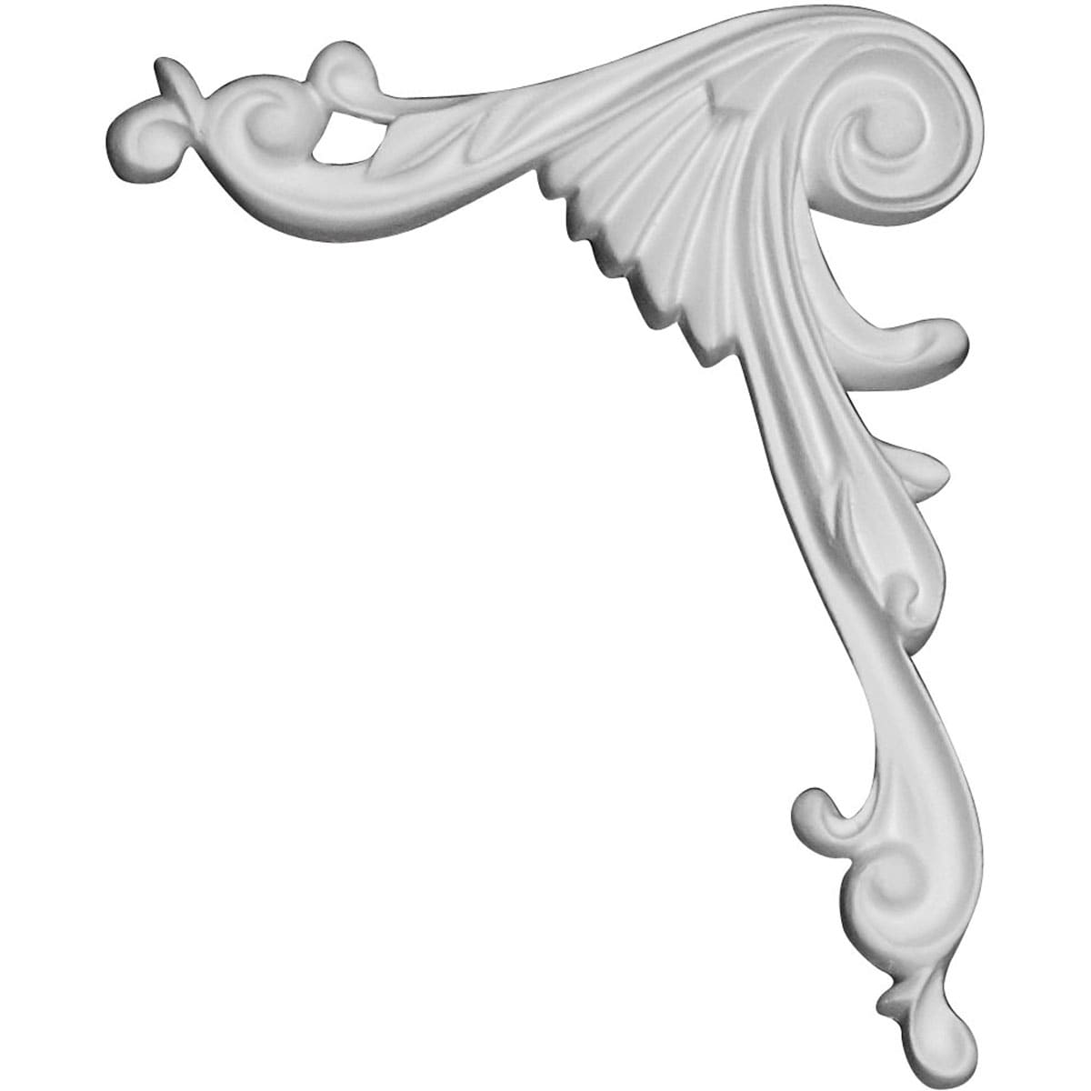 Ekena Millwork ONL05X06X01LO-R Loera Scroll, Right 4.75-Inches W x 5.875-Inches H Primed Applique