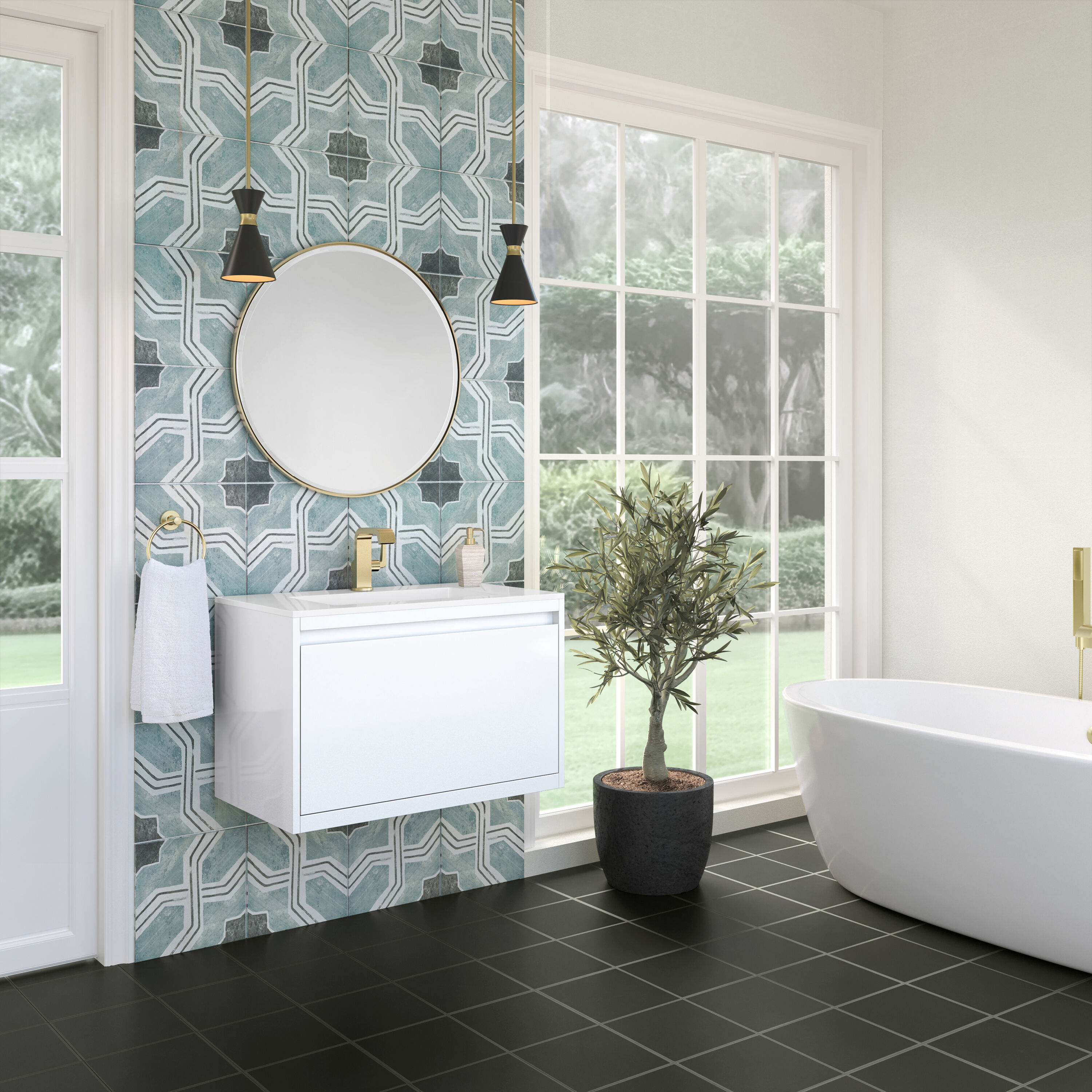 James Martin Vanities 805-V31.5-GW-CB-GW Bath-Vanity-Combo - View #5