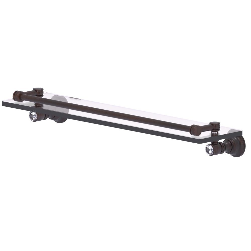 Allied Brass CC-1-22-GAL-VB Carolina Crystal Venetian Bronze Wall mount Bathroom Shelf ( 22-in x 3.3-in x 5-in )