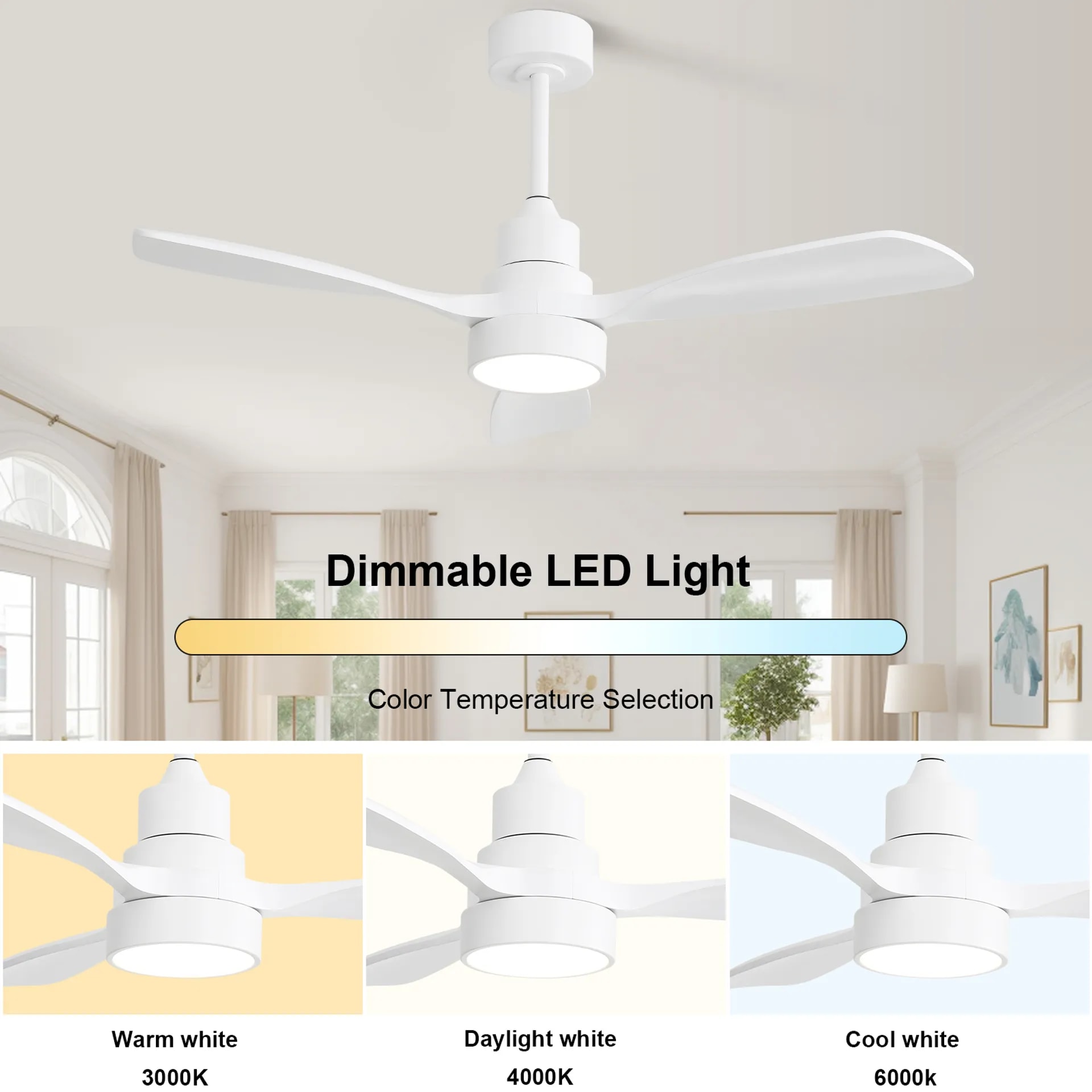 Sofucor LS-48K006-WH-WH-50 Ceiling-Fans - View #5