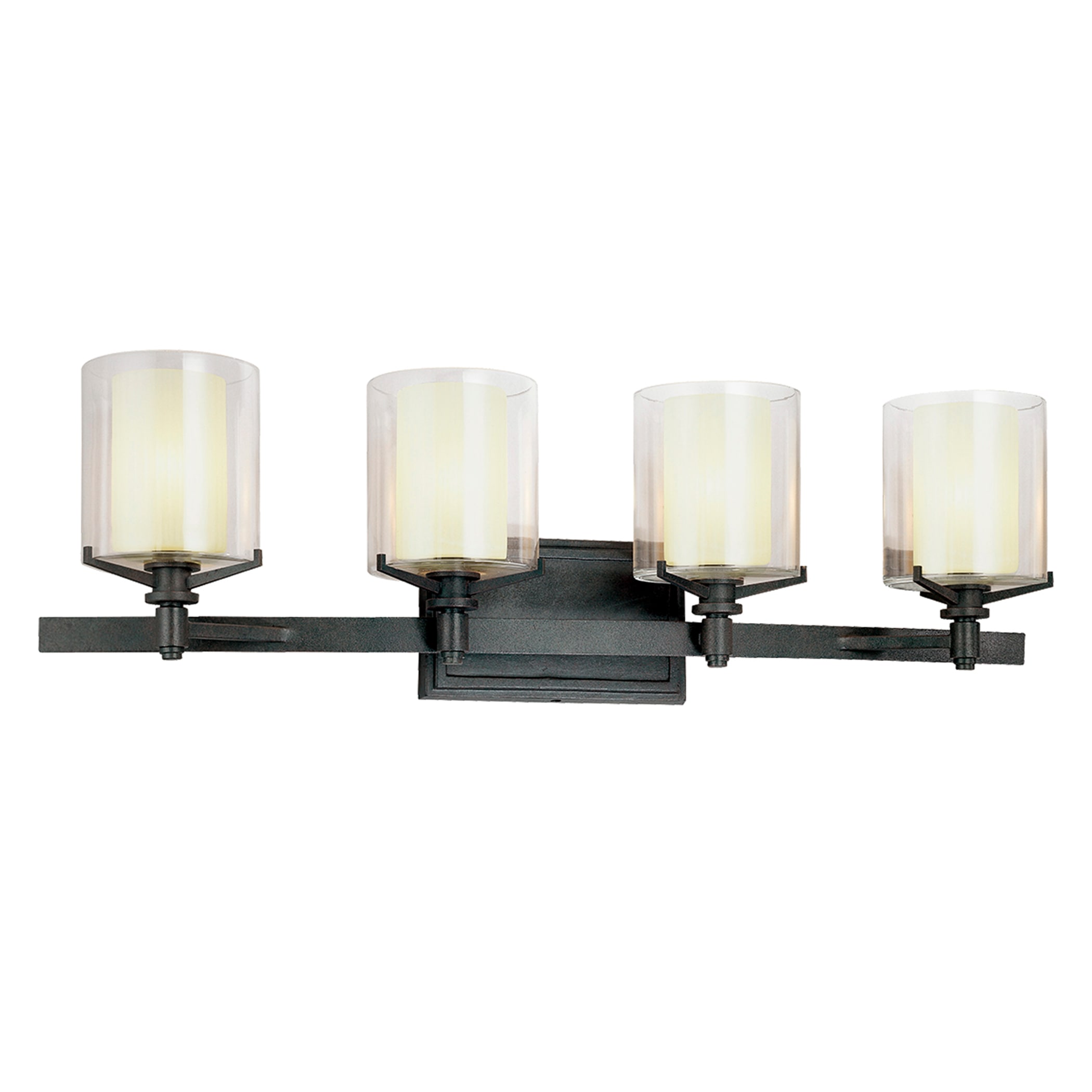 Troy Lighting B1714FR Arcadia 29.5-in 4-Light French Iron Transitional Vanity Light