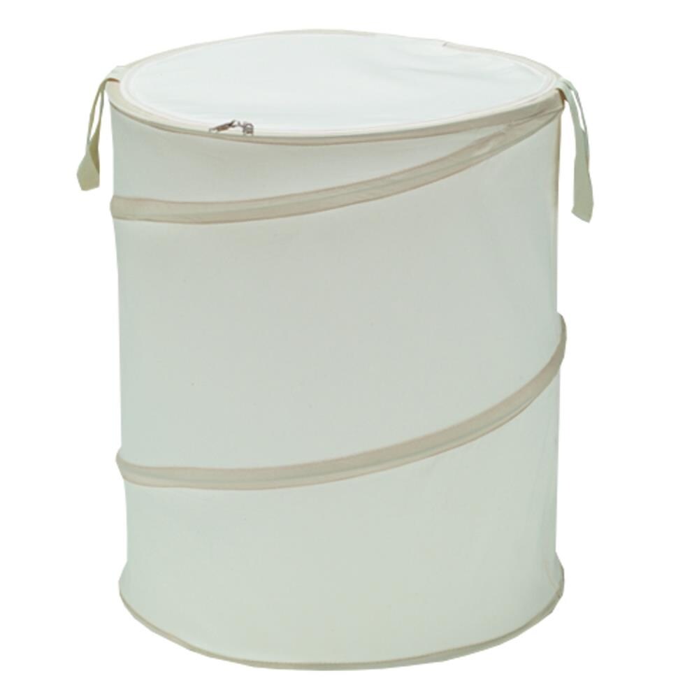 Redmon Off-white Canvas Laundry Hamper in the Laundry Hampers & Baskets ...