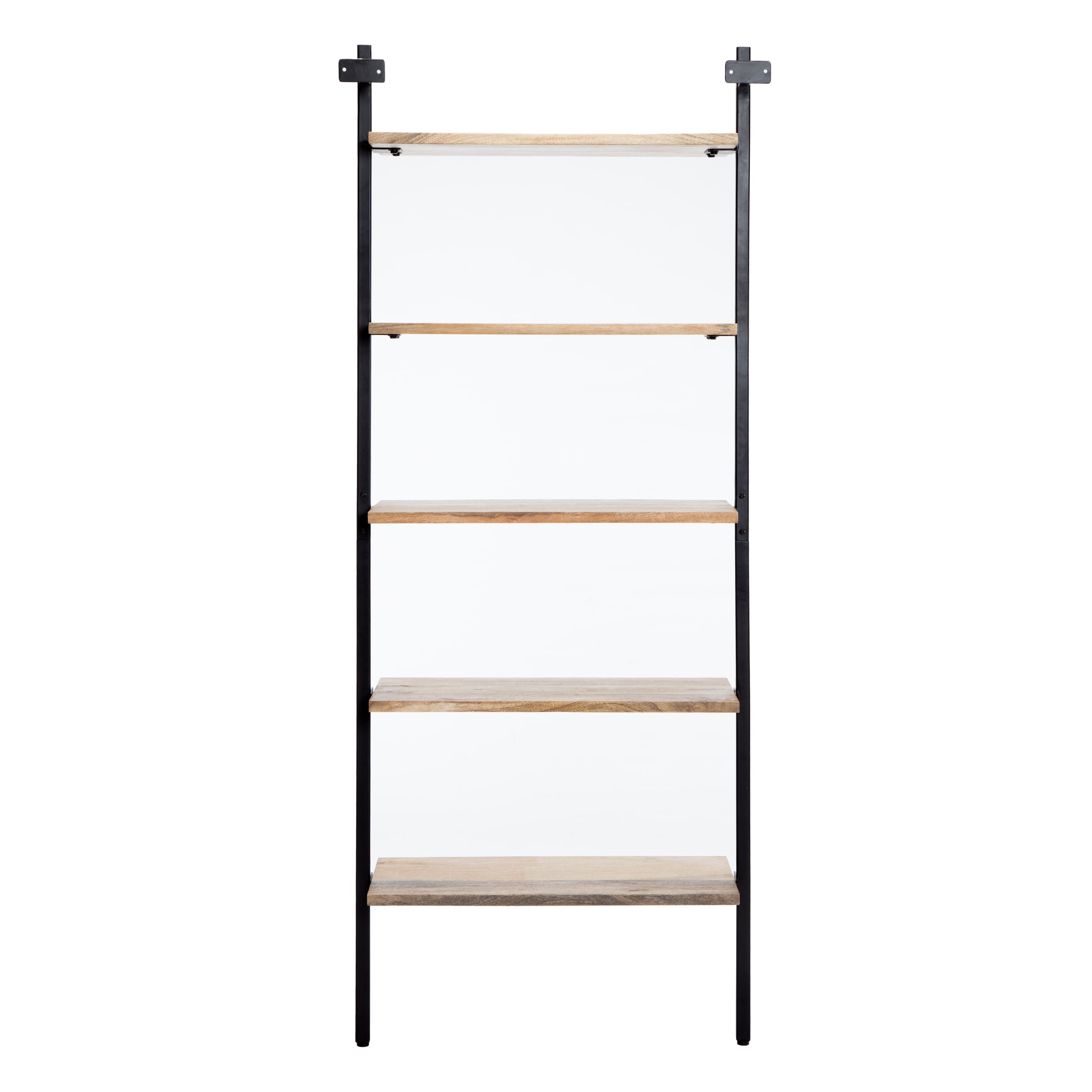 Buigen voor Integreren MH LONDON Bookcase Natural and Black Metal 5-Shelf Bookcase (27-in W x  70-in H x 12-in D) Unfinished in the Bookcases department at Lowes.com