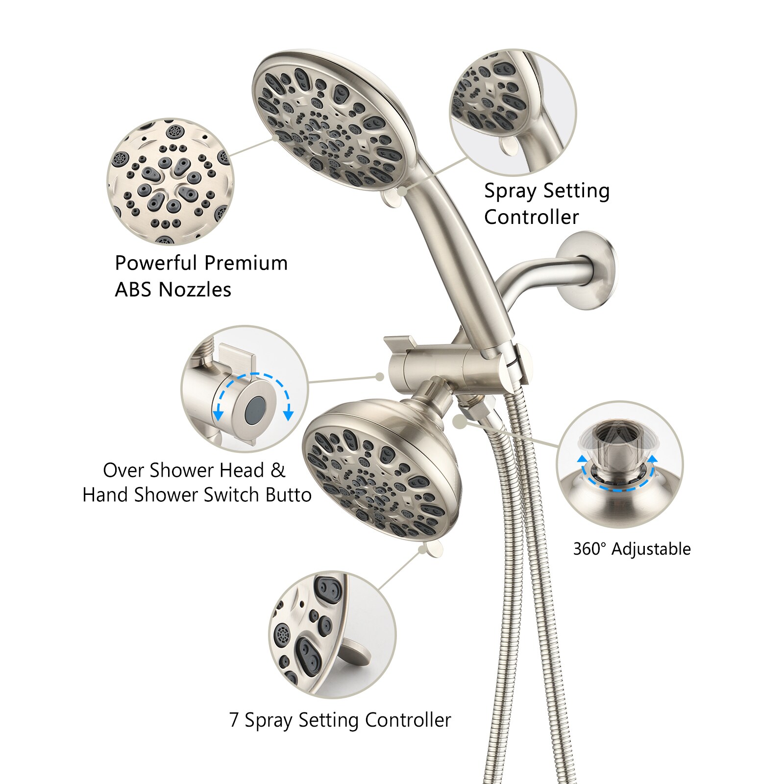 Mondawe MD-JMSW106BN Showerhead-Bar-Panels - View #3