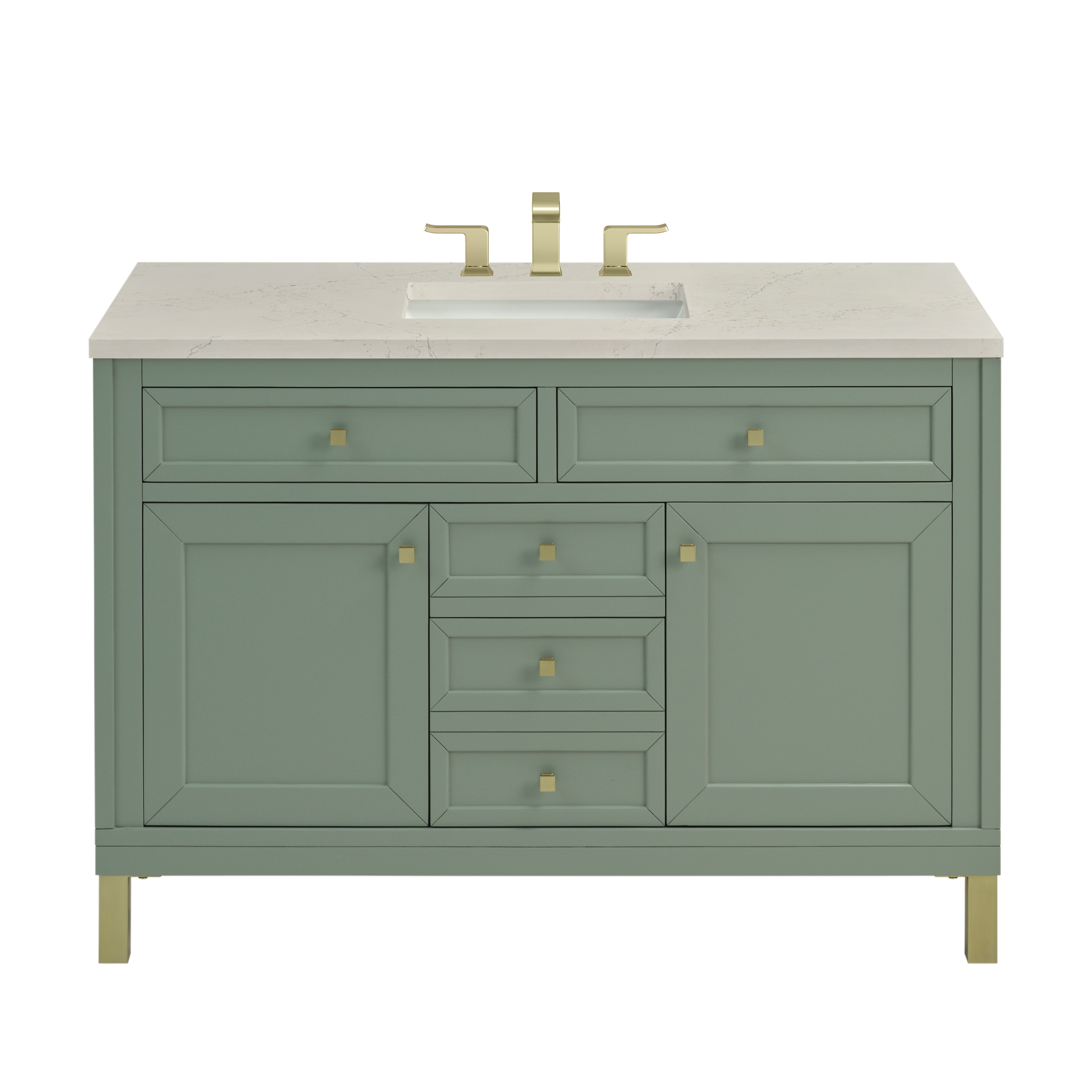 James Martin Vanities Chicago 48-in Undermount Single Sink Bathroom Vanity with Quartz Top
