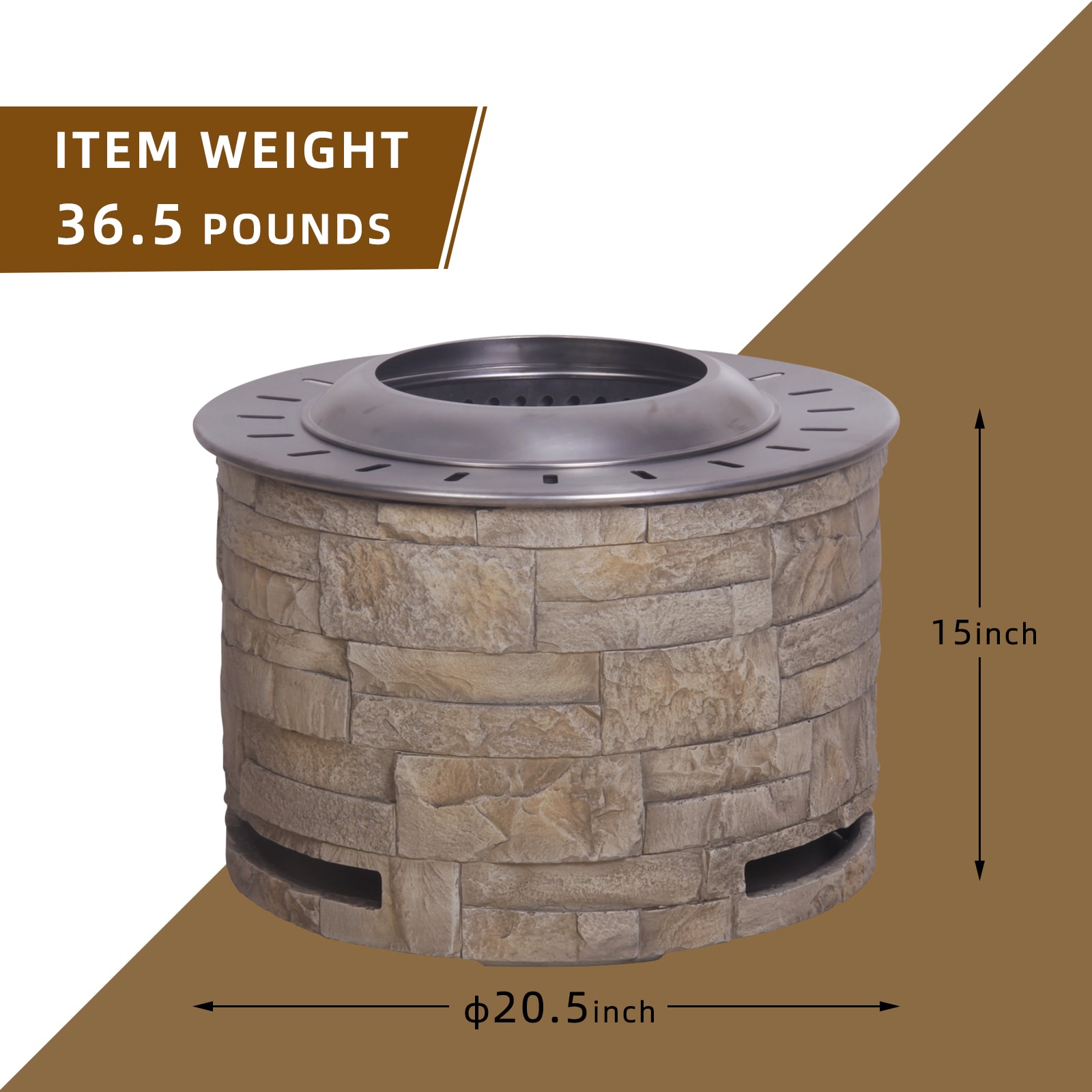 AHIOU HOME ZAAHG-120104FP Outdoor-Woodburning-Firepits - View #10