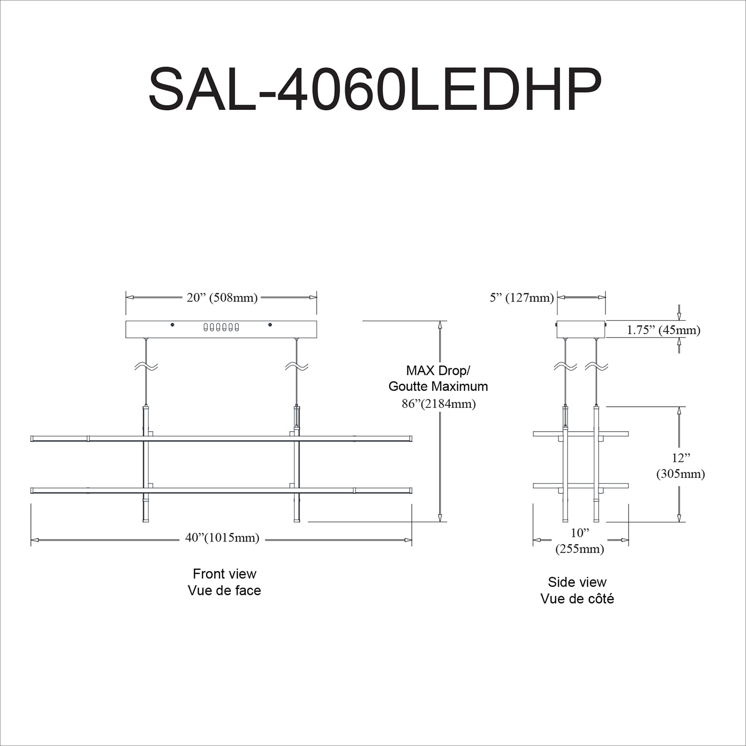 Dainolite SAL-4060LEDHP-MB Pendant-Lights - View #3