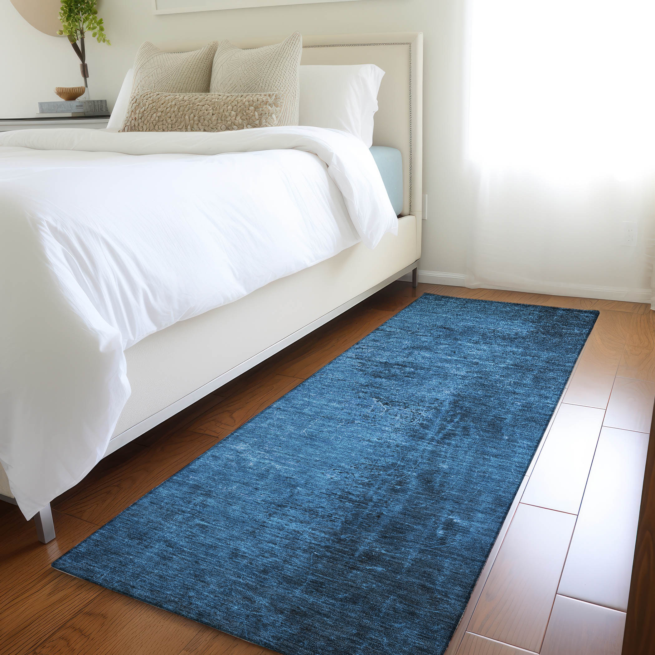 Addison Rugs ACN554NA2X8 Chantille ACN554NA 2 x 7 (ft) Polyester Navy Rectangular Indoor/Outdoor Abstract Machine washable Area rug
