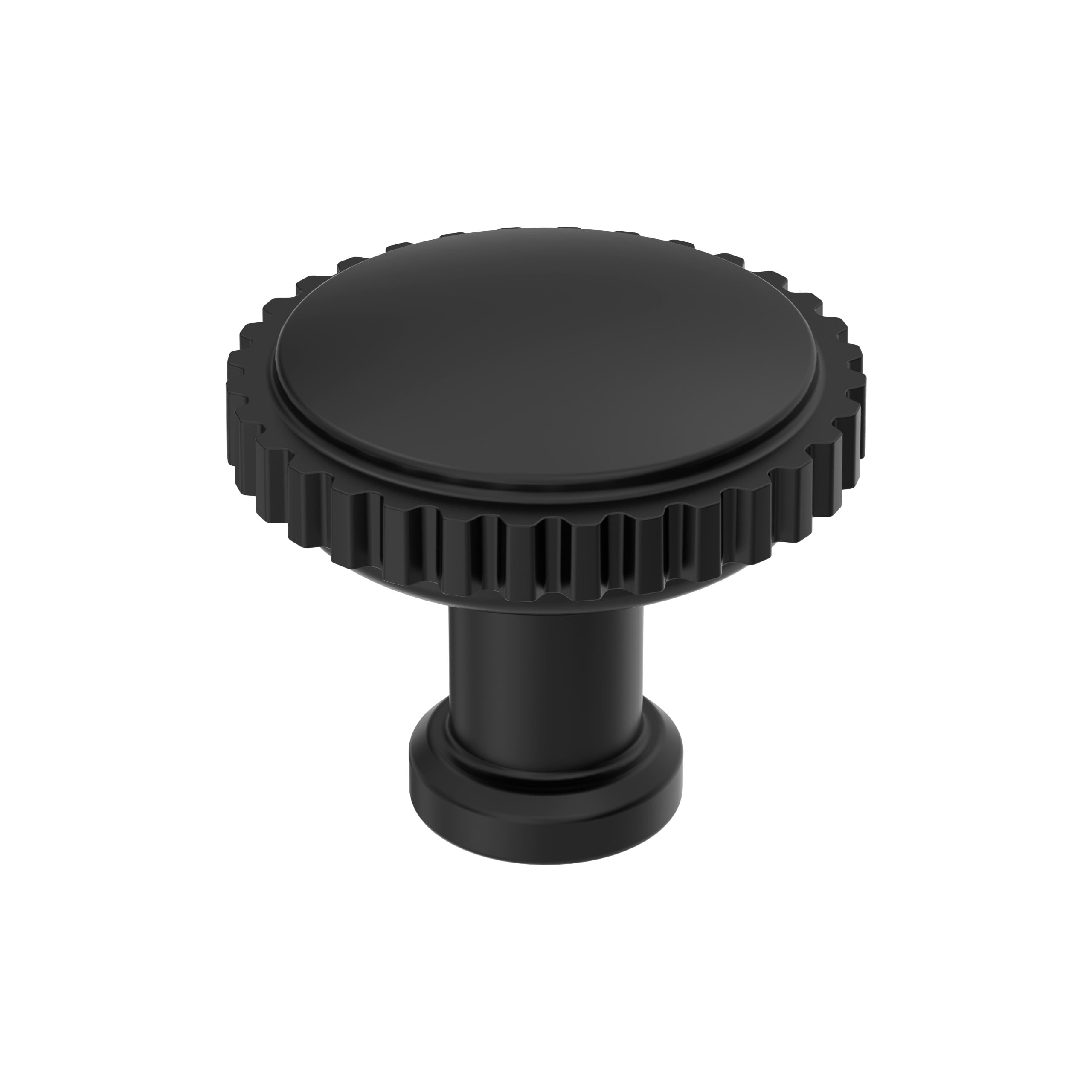 Amerock BP37800MB Farewind 1-1/4-in Matte Black Round Transitional Cabinet Knob