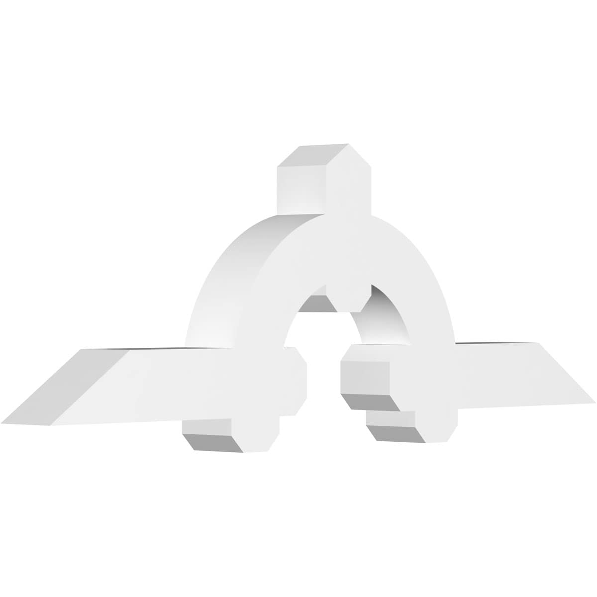 Ekena Millwork GBP048X16X0404ERI00 Ericson White PVC Gable bracket