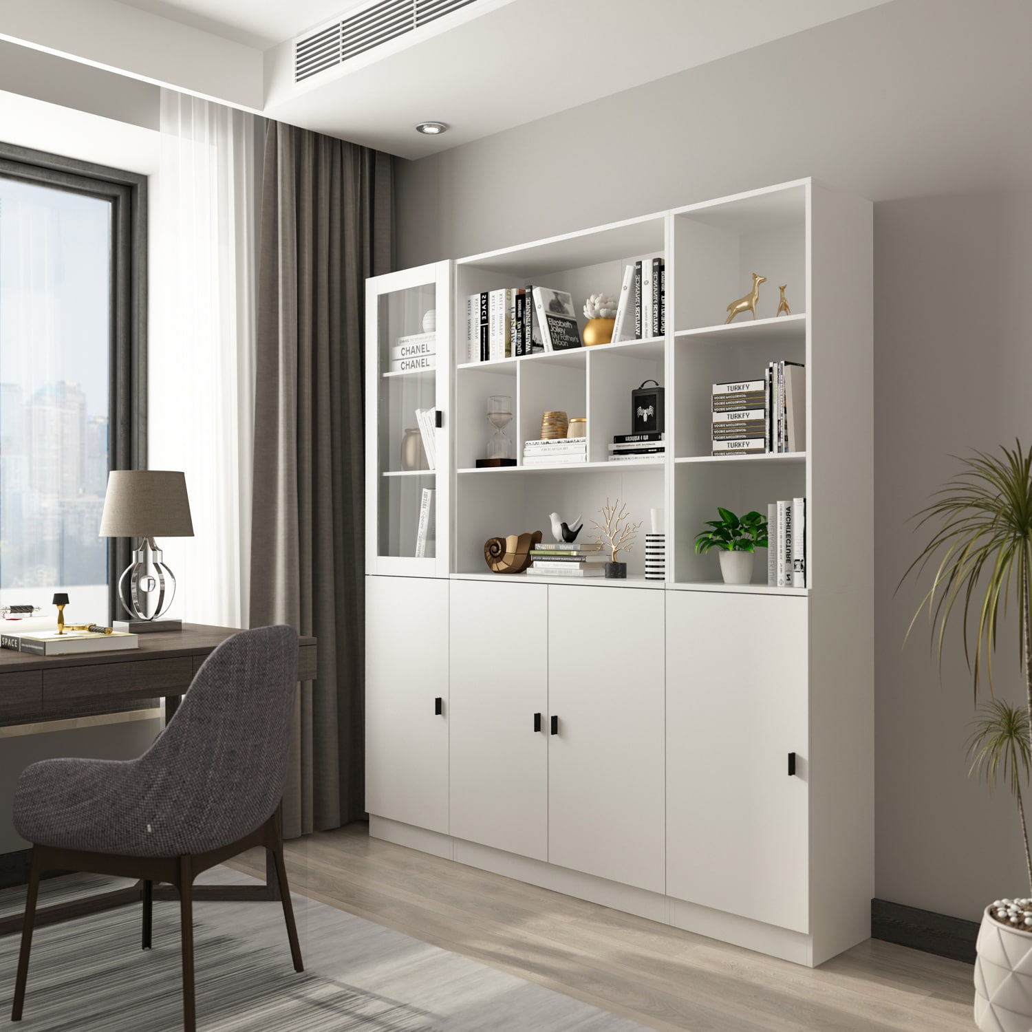 FUFU&GAGA KF210157+158+159 Utility-Storage-Cabinets - View #2