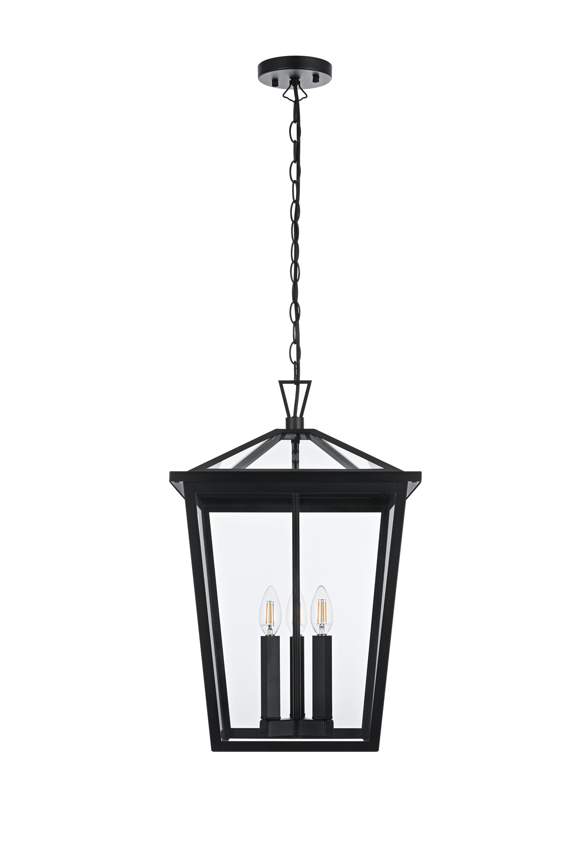Simply Living Home Ashborne 14 inch Outdoor Pendant in Black