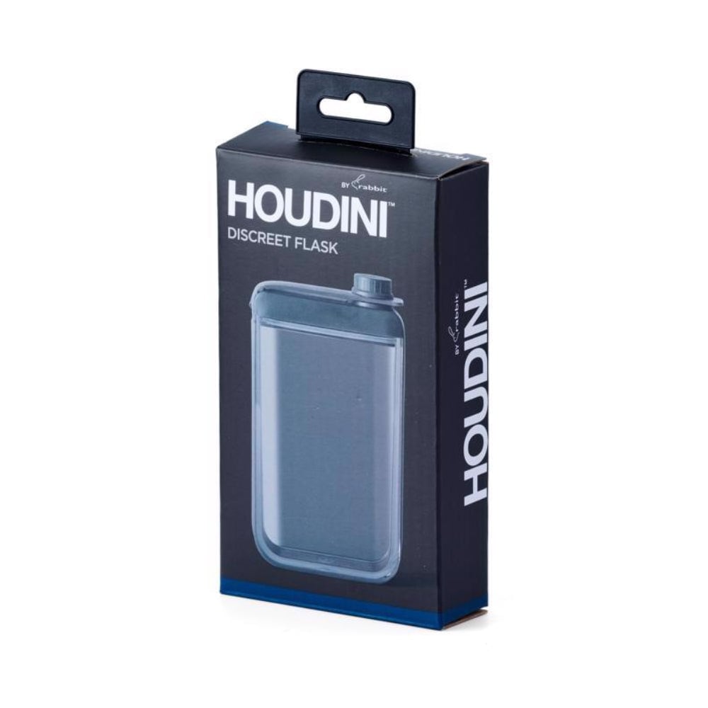 Houdini Tritan Flask Black and Clear with Silicone 7.25 oz #H4-20538T