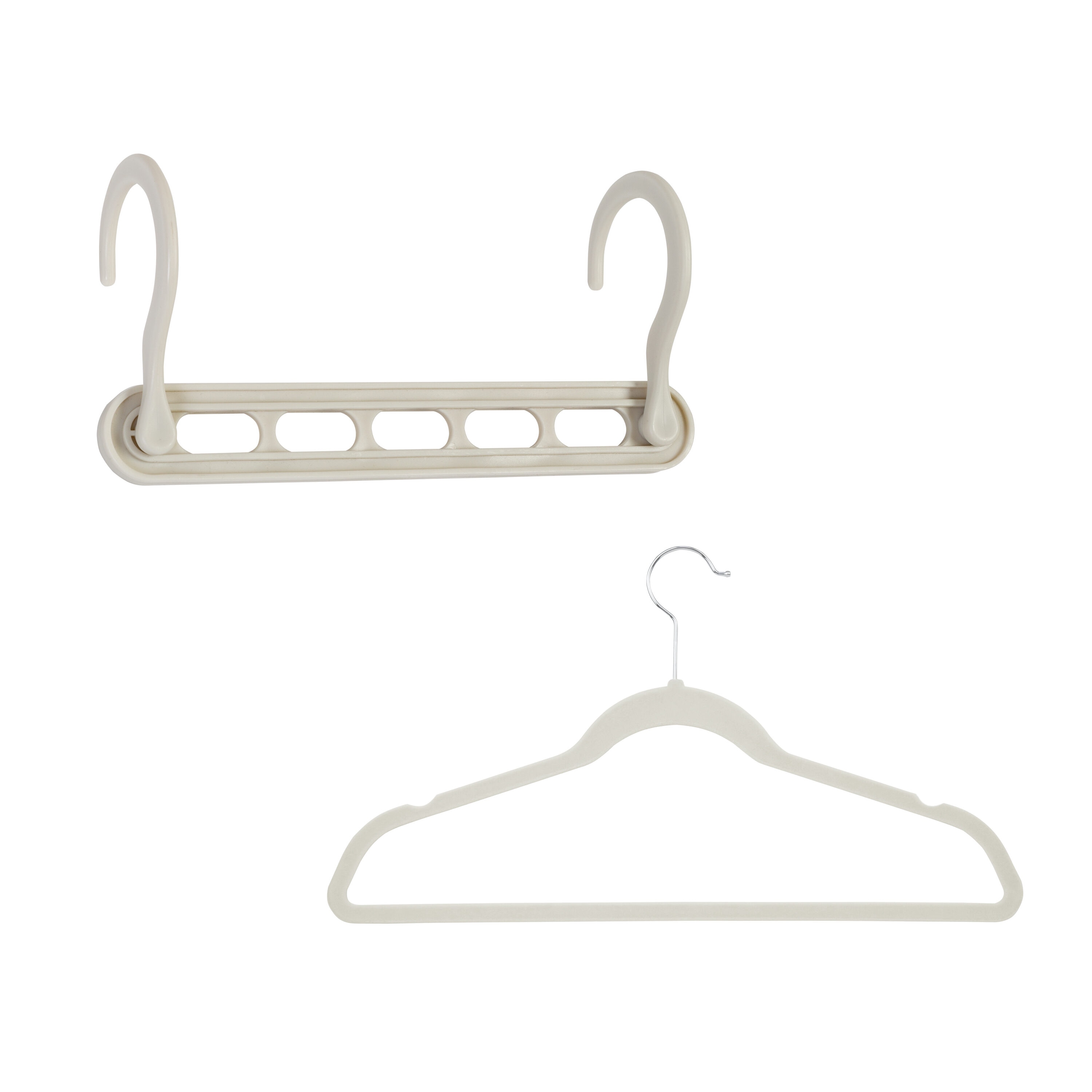 Home Basics 10 Piece Plastic Hanger Set, White