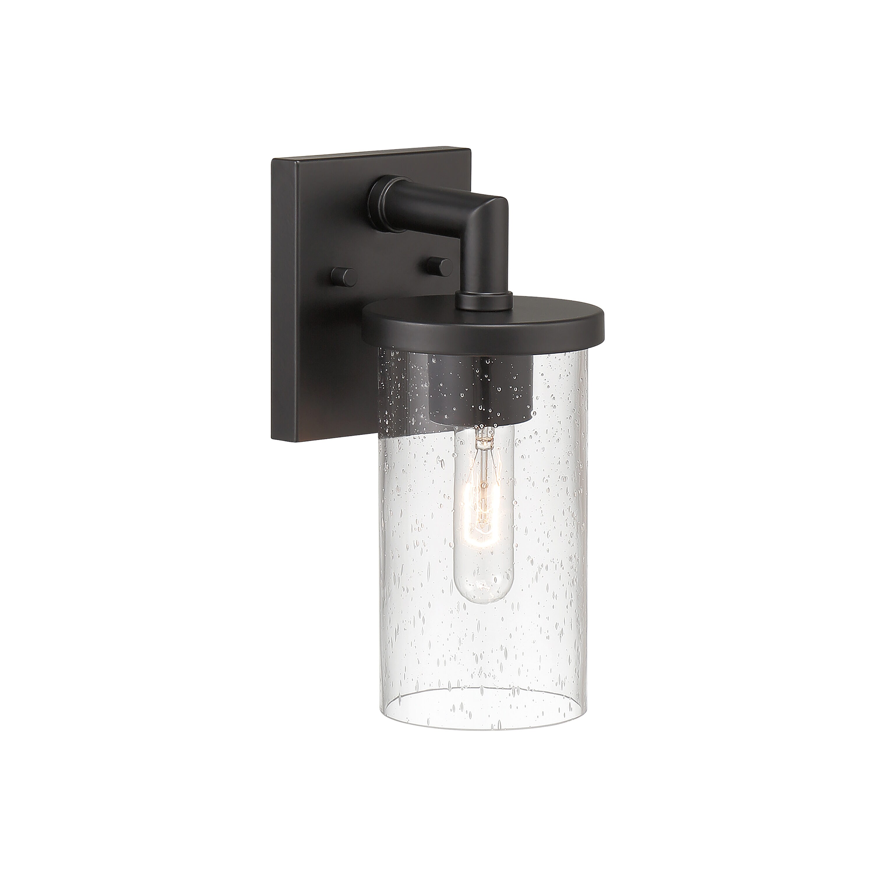 Otto Matte Black Transitional Outdoor Wall Lantern