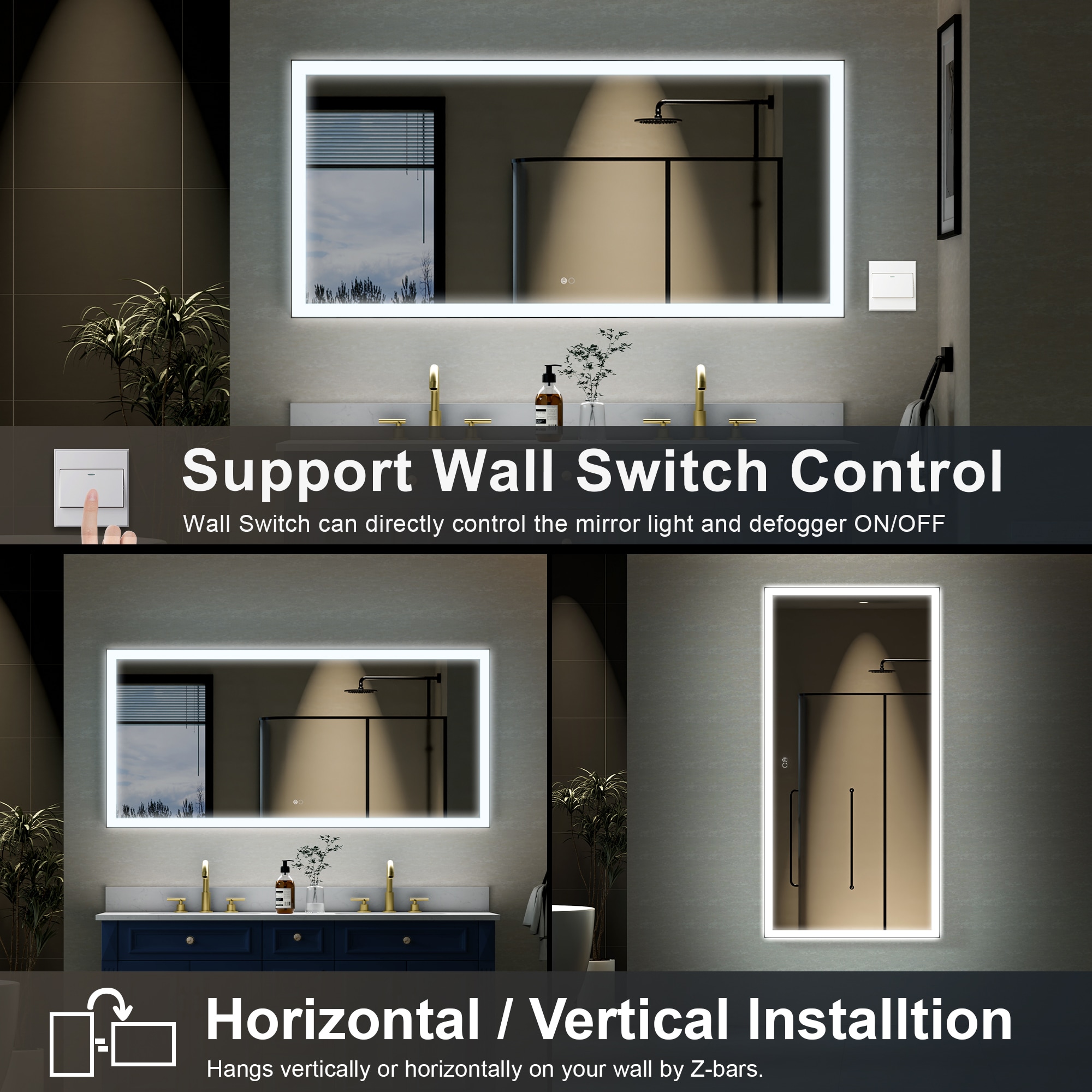 WELLFOR W5FM6028MB Framed-Bath-Mirrors - View #9