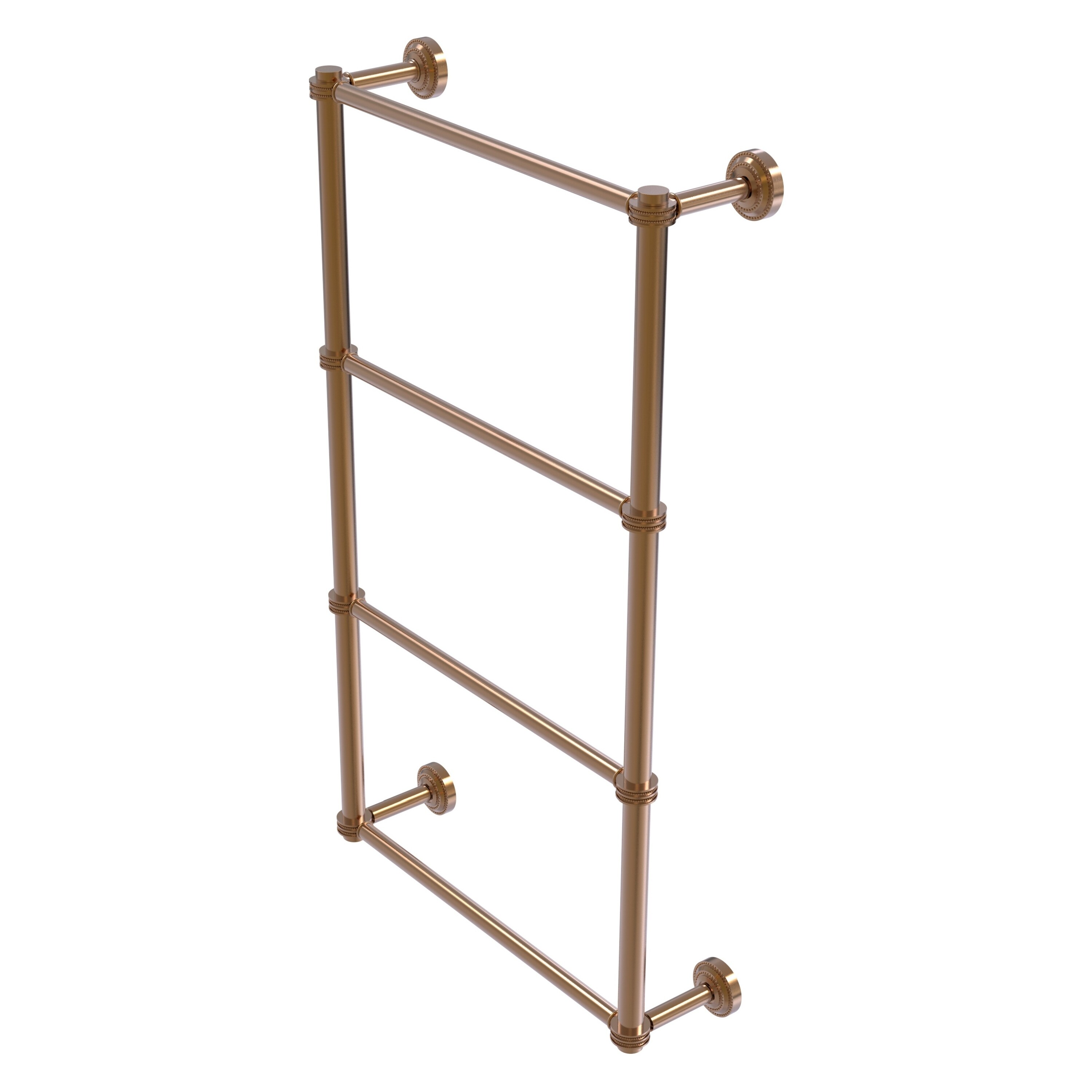 Allied Brass DT-28D-36-BBR Dottingham 36-in double Brushed Bronze Wall mount 4-tier Towel Bar