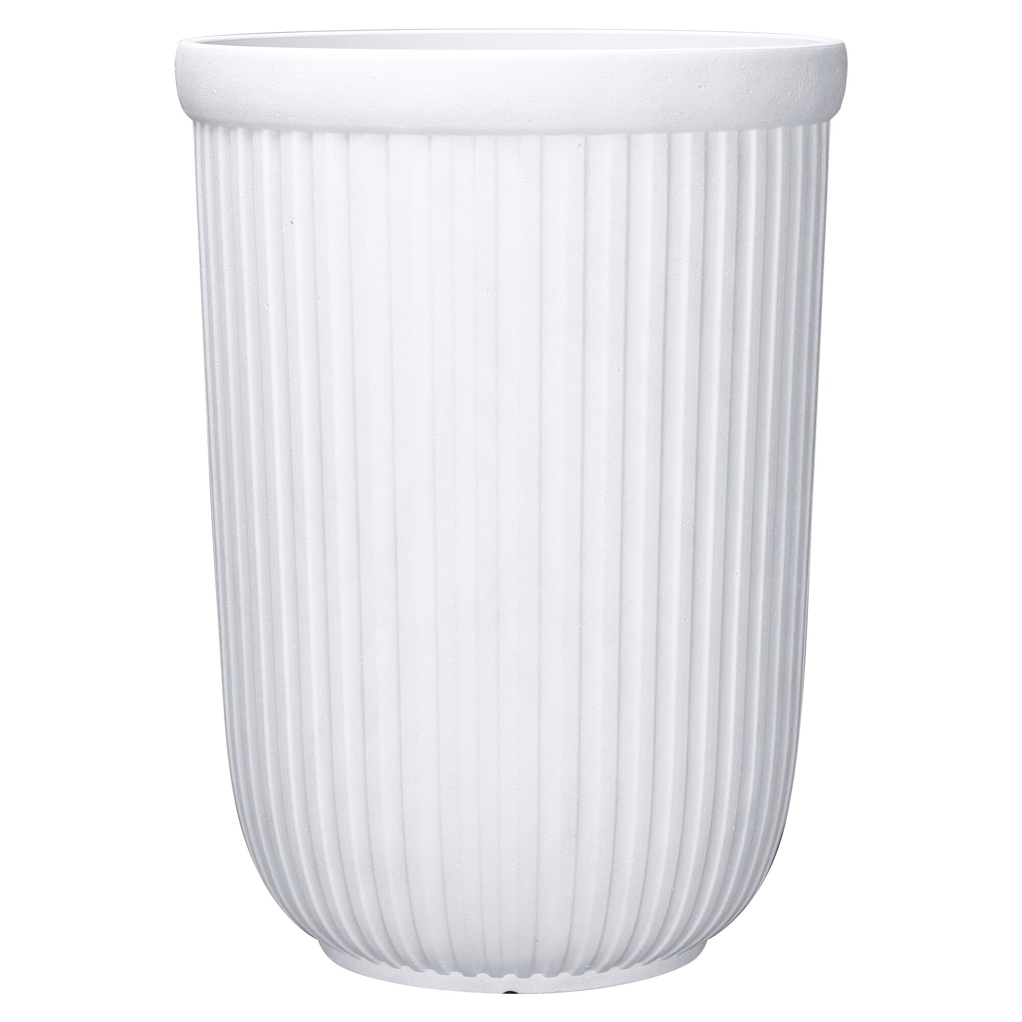 Origin 21 Round 14.8-in W Large White Recycled plastic Contemporary/Modern Indoor/Outdoor Planter with Drainage Holes