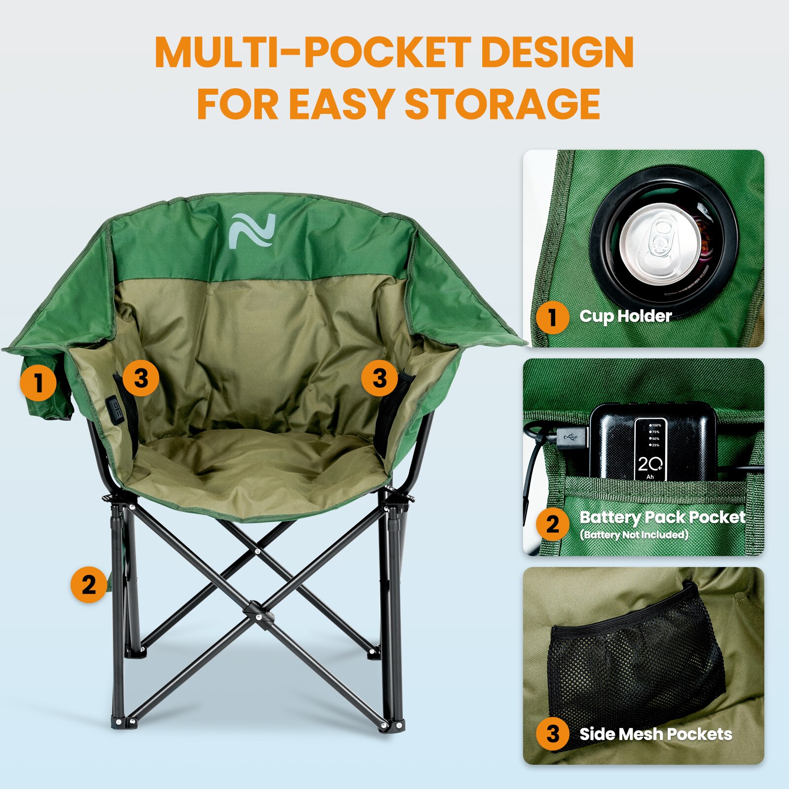 DOCRED JRY-MAMFSMG0-A1-LS2 Beach-Camping-Chairs - View #5