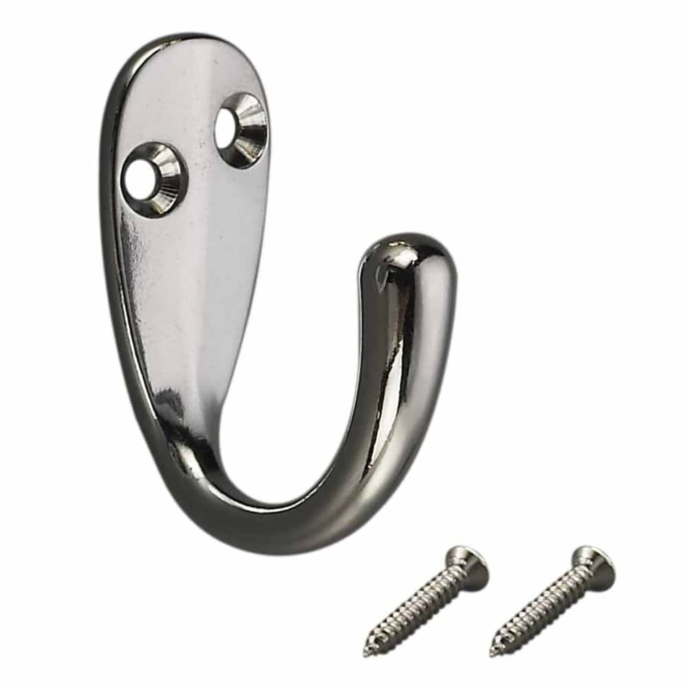 RELIABILT Robe hooks Polished Chrome Single-Hook Wall Mount Towel Hook in  the Towel Hooks department at