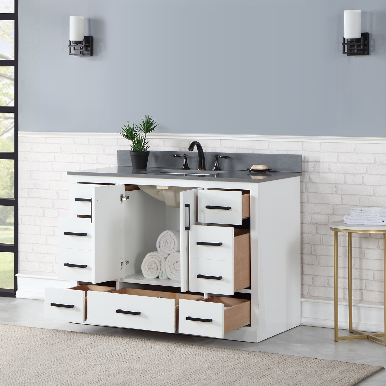 Altair 544048-WH-CG-NM Bath-Vanity-Combo - View #7