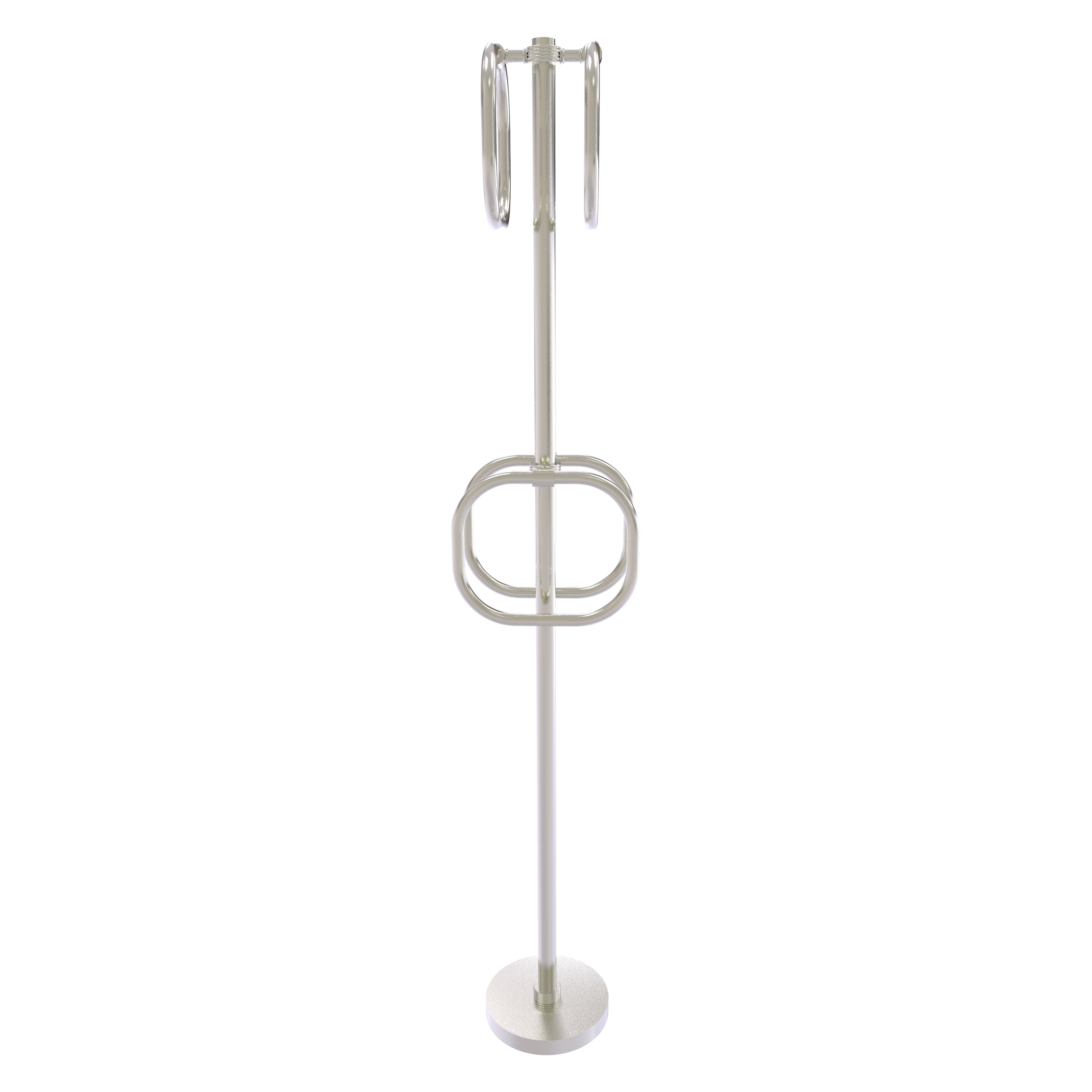 Allied Brass TS-40G-SN Satin Nickel Freestanding floor Single Towel Ring