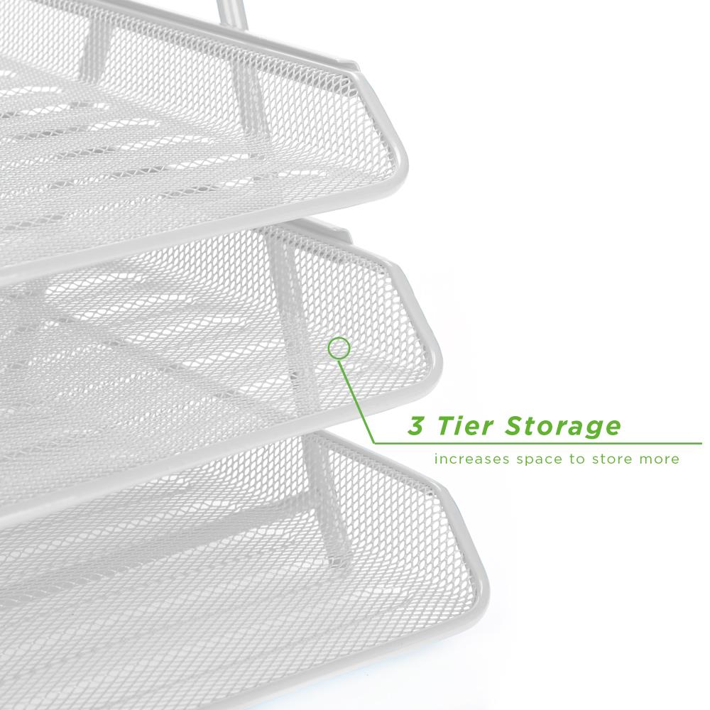 Mind Reader 3TPAPER-WHT Desktop-Organizers - View #5