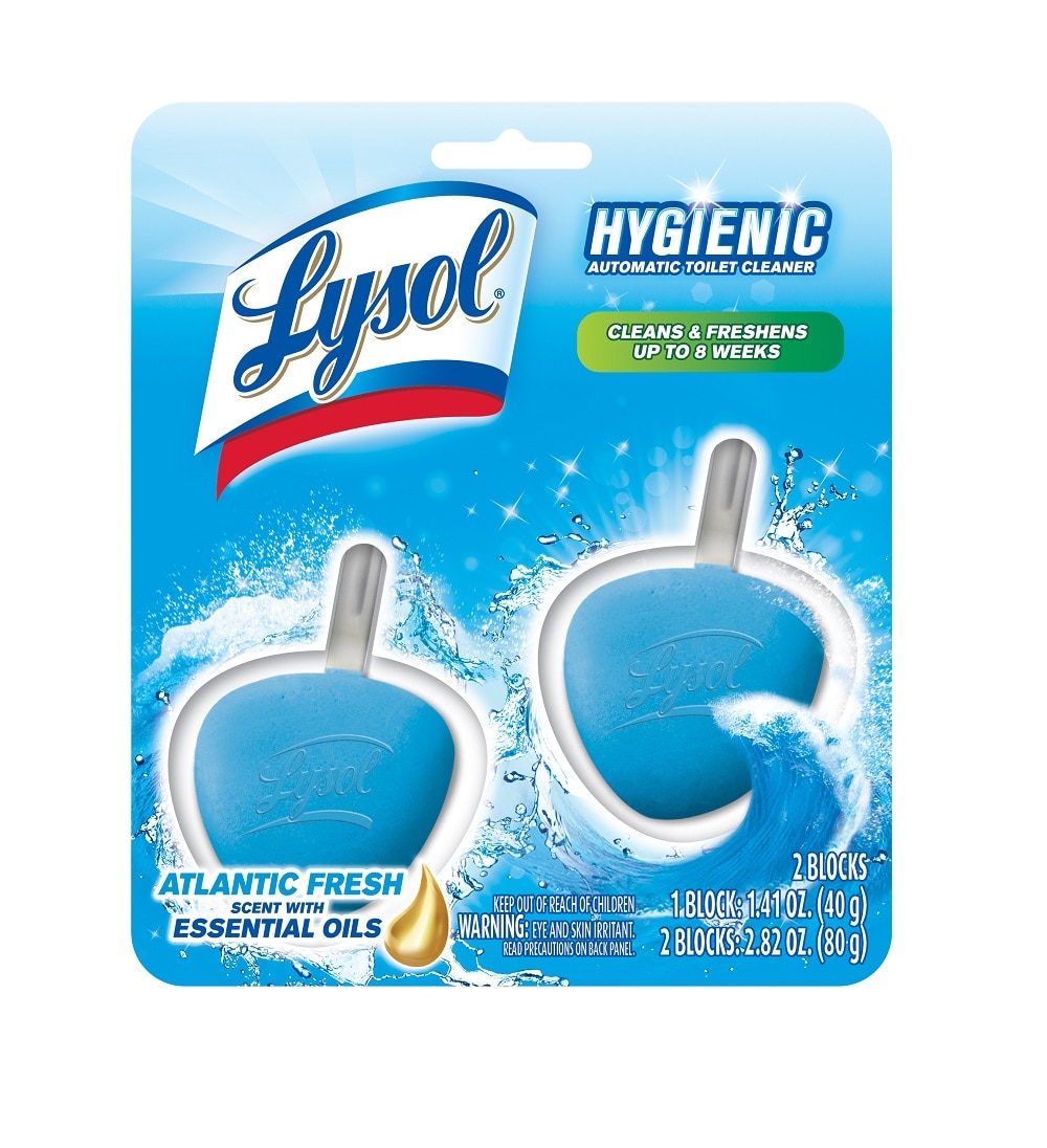 1 Pack Of Lysol No Mess Automatic Toilet Bowl Cleaner Ocean Fresh Scent 2 Blocks 
