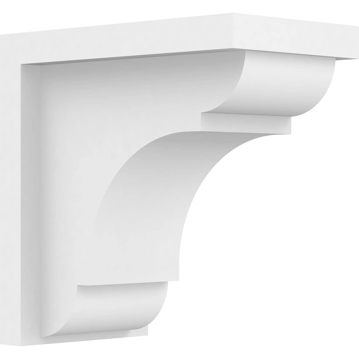 Ekena Millwork BKTP04X06X06BRY Standard BryantGrade 3-1/2-in x 6-in x 6-in Off-white PVC Standard bracket