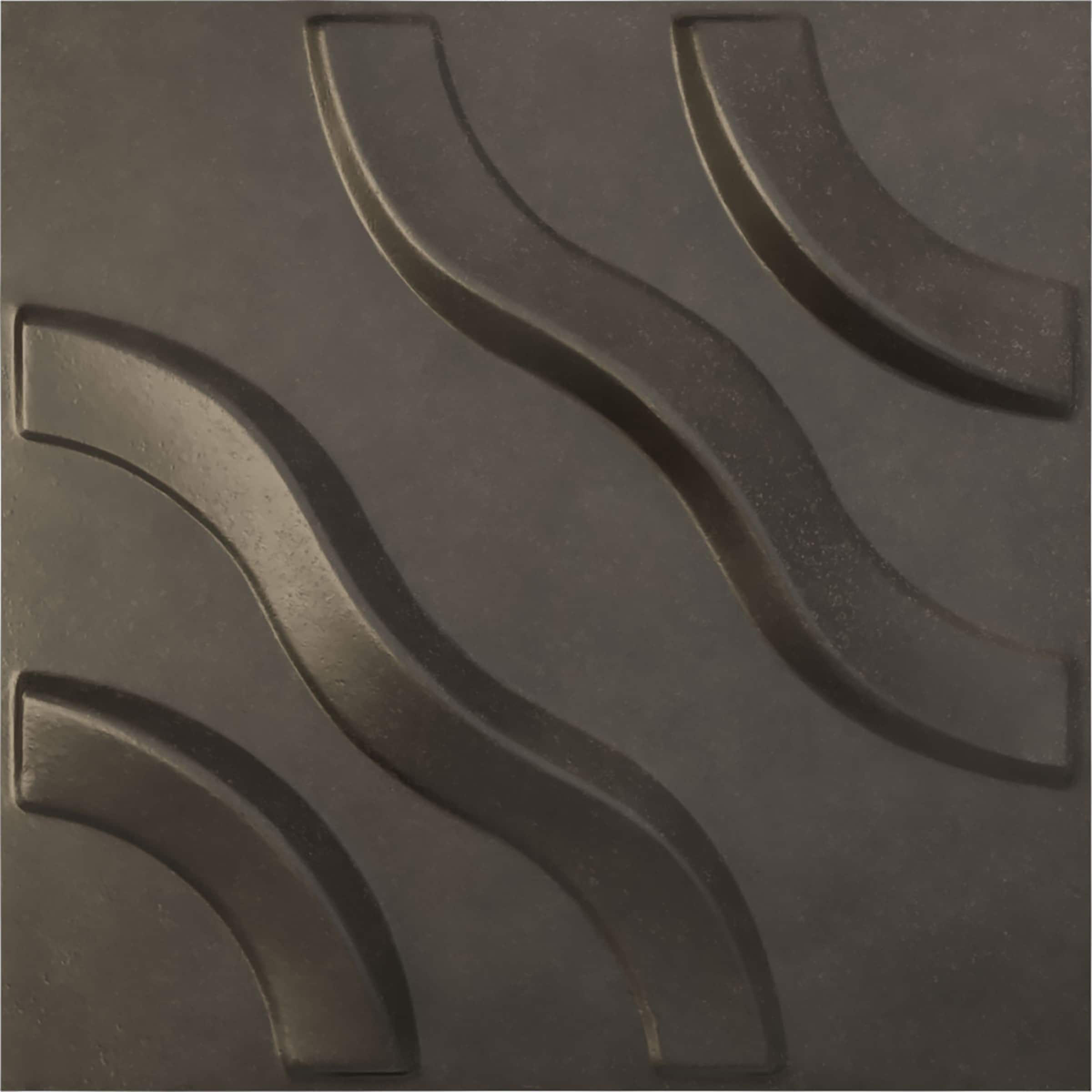 Ekena Millwork WP12X12LADST-CASE-12 11-7/8-in x 11-7/8-in Embossed Paintable/Stainable Black PVC Wall Panel ( 12 -Pack, Covers 11.76-sq ft )