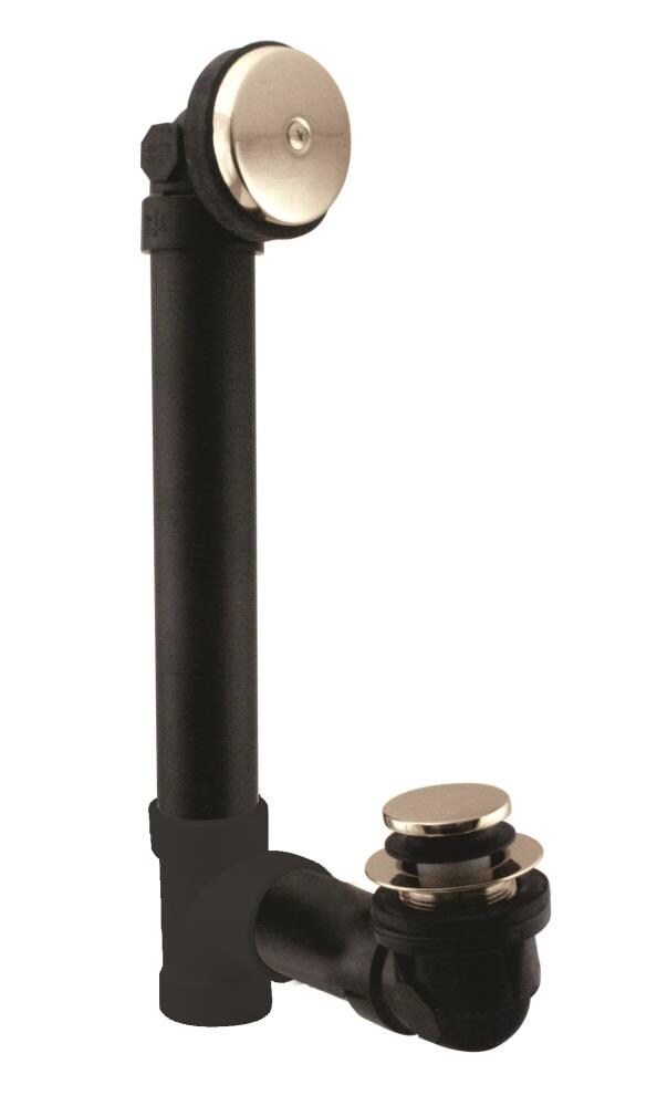 WESTBRASS D49311-05 Tip Toe Sch. 40 Abs Bath Waste with One-hole Elbow In Polished Nickel