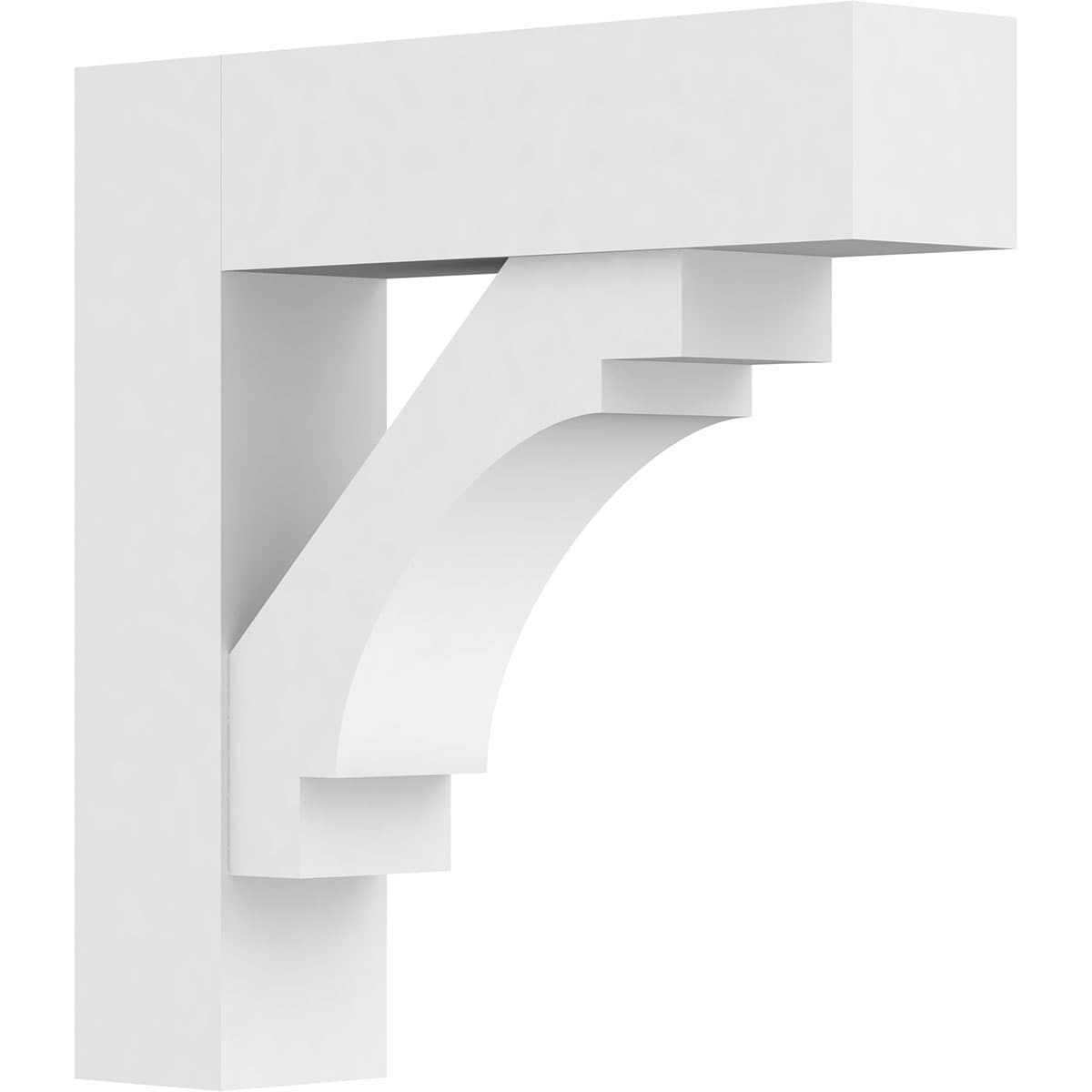 Ekena Millwork BKTP05X24X24MRC05 Standard MercedGrade 5-in x 24-in x 24-in Off-white PVC Standard bracket