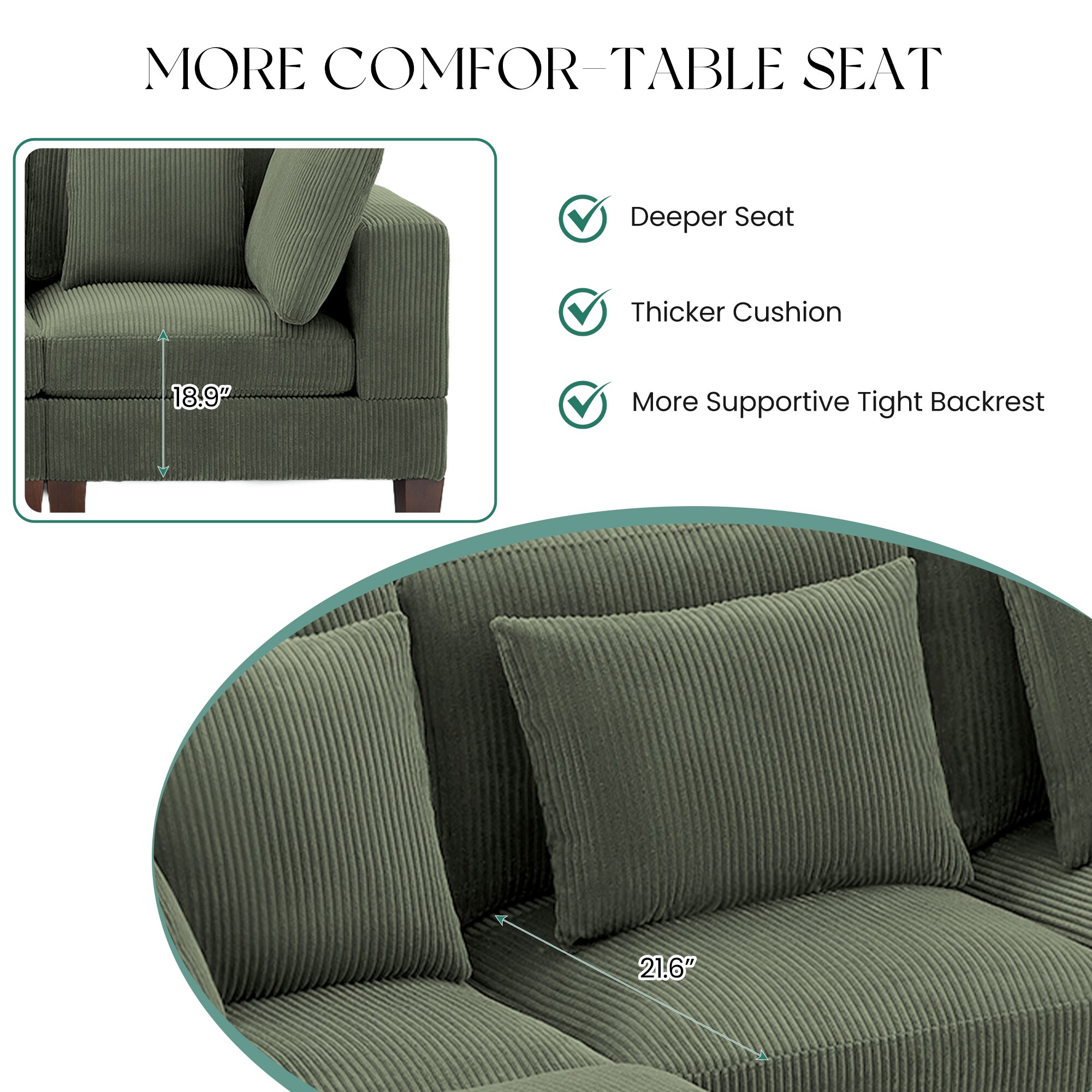 VOUA SAF-DXDRZJ4-DG1 Sofas-Loveseats - View #7