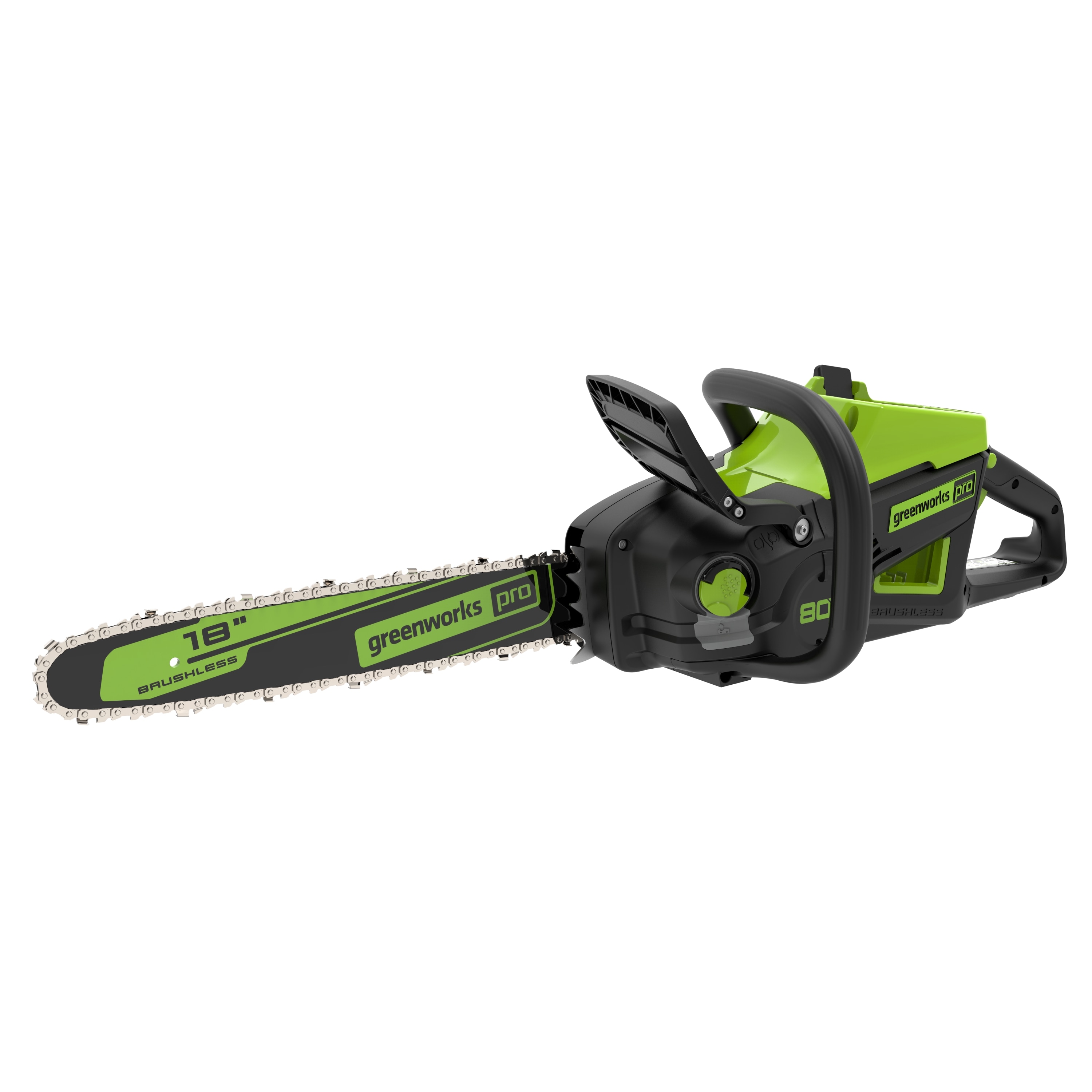 Greenworks Pro 80 volt Max 18 in Battery Chainsaw Battery and Charger Not Included in the Chainsaws department at Lowes