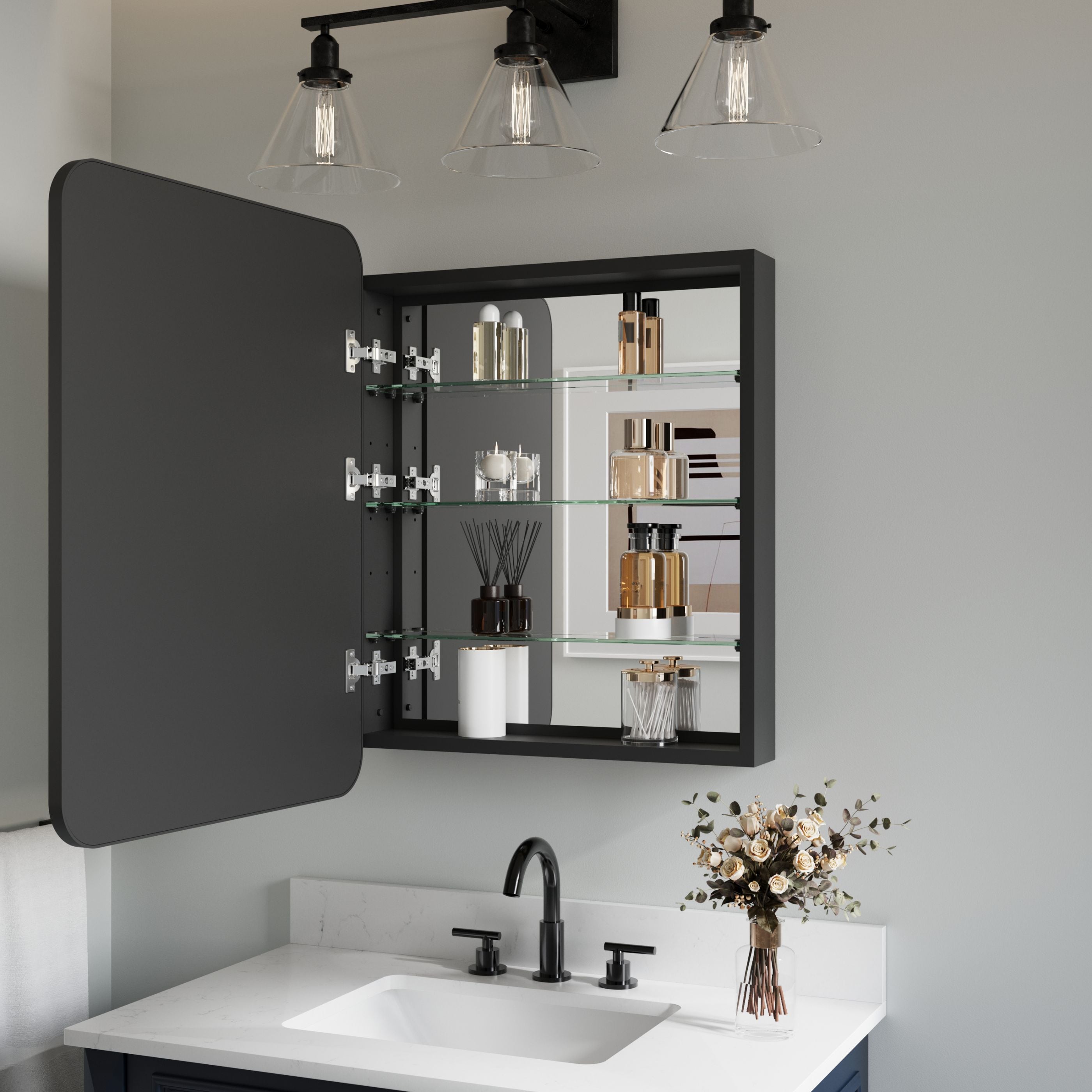 WELLFOR DH-MMC1930-SA Bathroom-Medicine-Cabinets - View #2