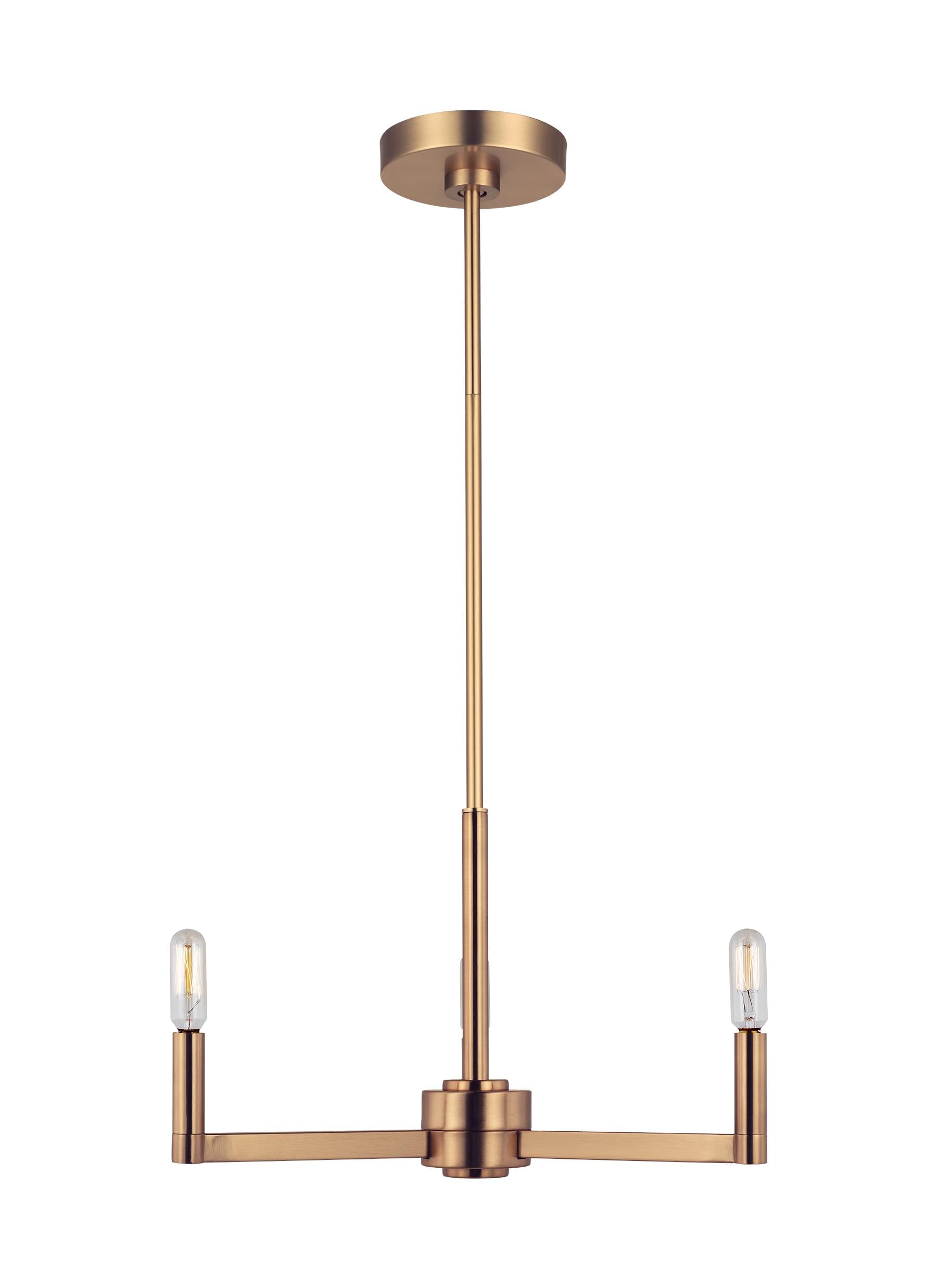 Generation Lighting 3164203-848 Fullton 3 -Light Brass Modern/contemporary For Use in Dining Rooms, Foyers, Kitchens, Living Rooms Chandelier