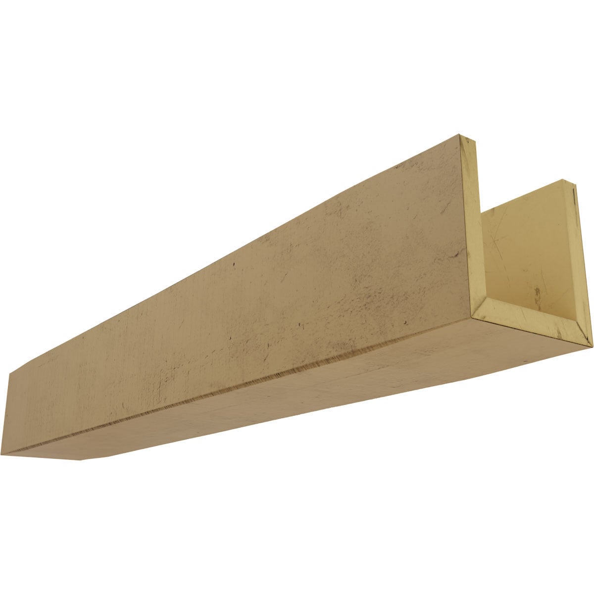 Ekena Millwork BMRC3C0080X120X240NG Rough Cedar 12-in x 8-in x 240-in Natural Golden Oak Finished Polyurethane U-Shaped Decorative Beam