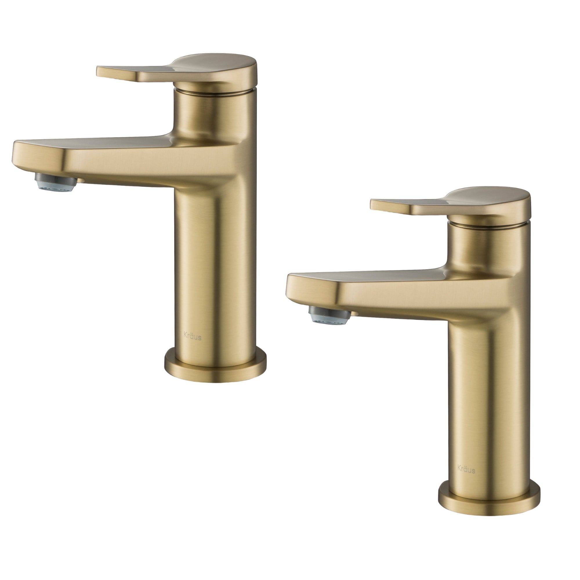 Brushed Gold Stainless Steel Single Handle Bathroom Faucet Set