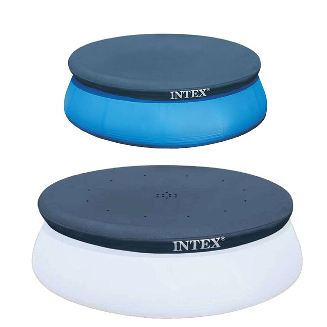 Intex 10-ft x 10-ft Vinyl Leaf and Debris Round Pool Cover in the