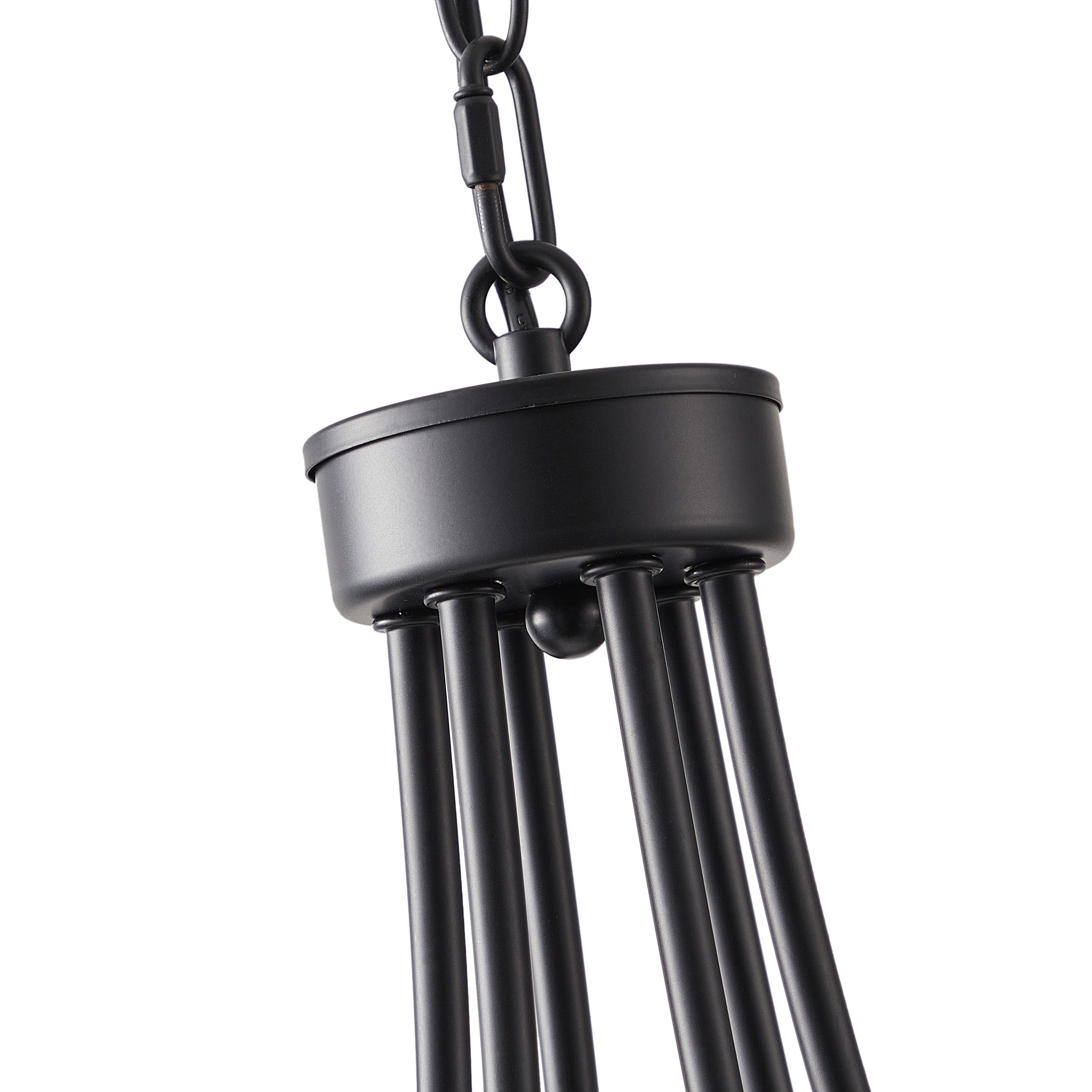 Aiwen 6-Light Black Industrial Led; Dry rated Chandelier in the ...