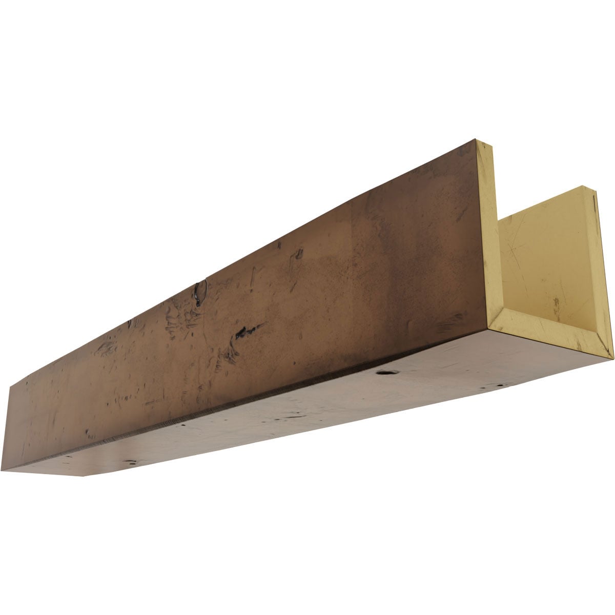 Ekena Millwork BMKP3C0080X100X096ZD Knotty Pine 1-in x 8-in x 96-in Aged Finished Polyurethane U-Shaped Decorative Beam