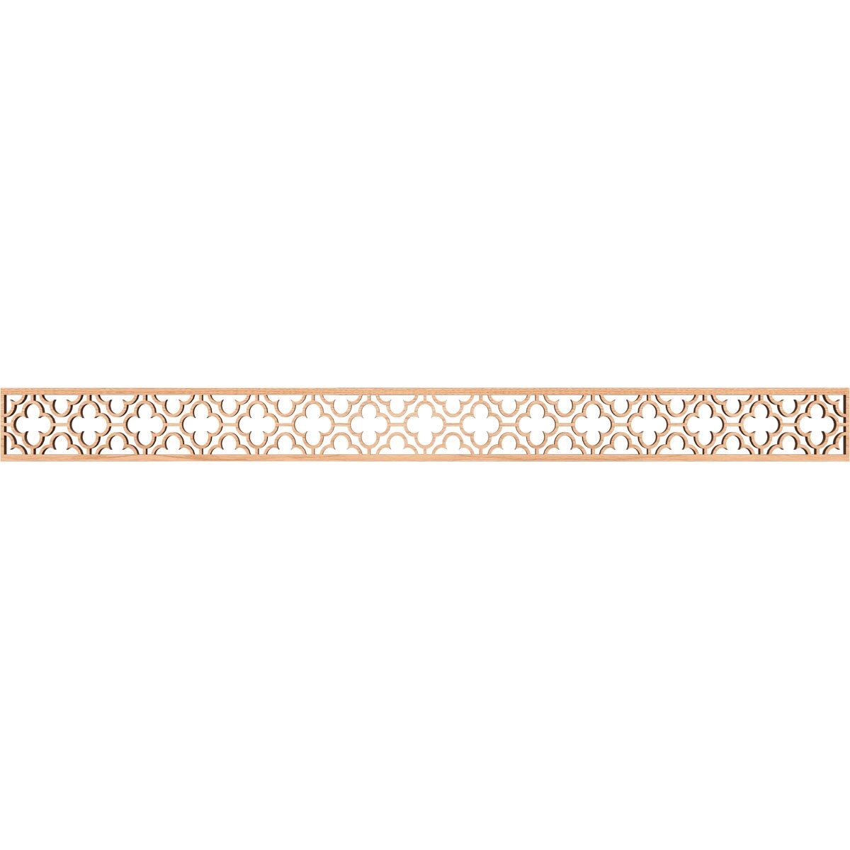 Ekena Millwork MLDB04X46CHIHI Chicago Fretwork Flat Trim 4-in x 3.87-ft Hickory Brown Unfinished 2156497 Pierced Wall Panel Moulding