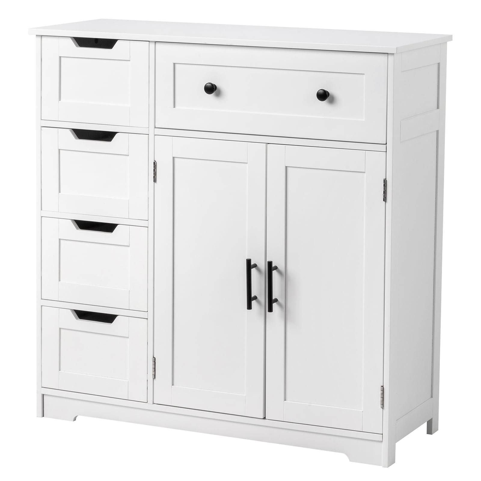 Winado LO1G52003512 31.5-in W x 31.5-in H x 11.81-in D 5 -Tier Freestanding White MDF Soft Close Pull-out Pantry bin