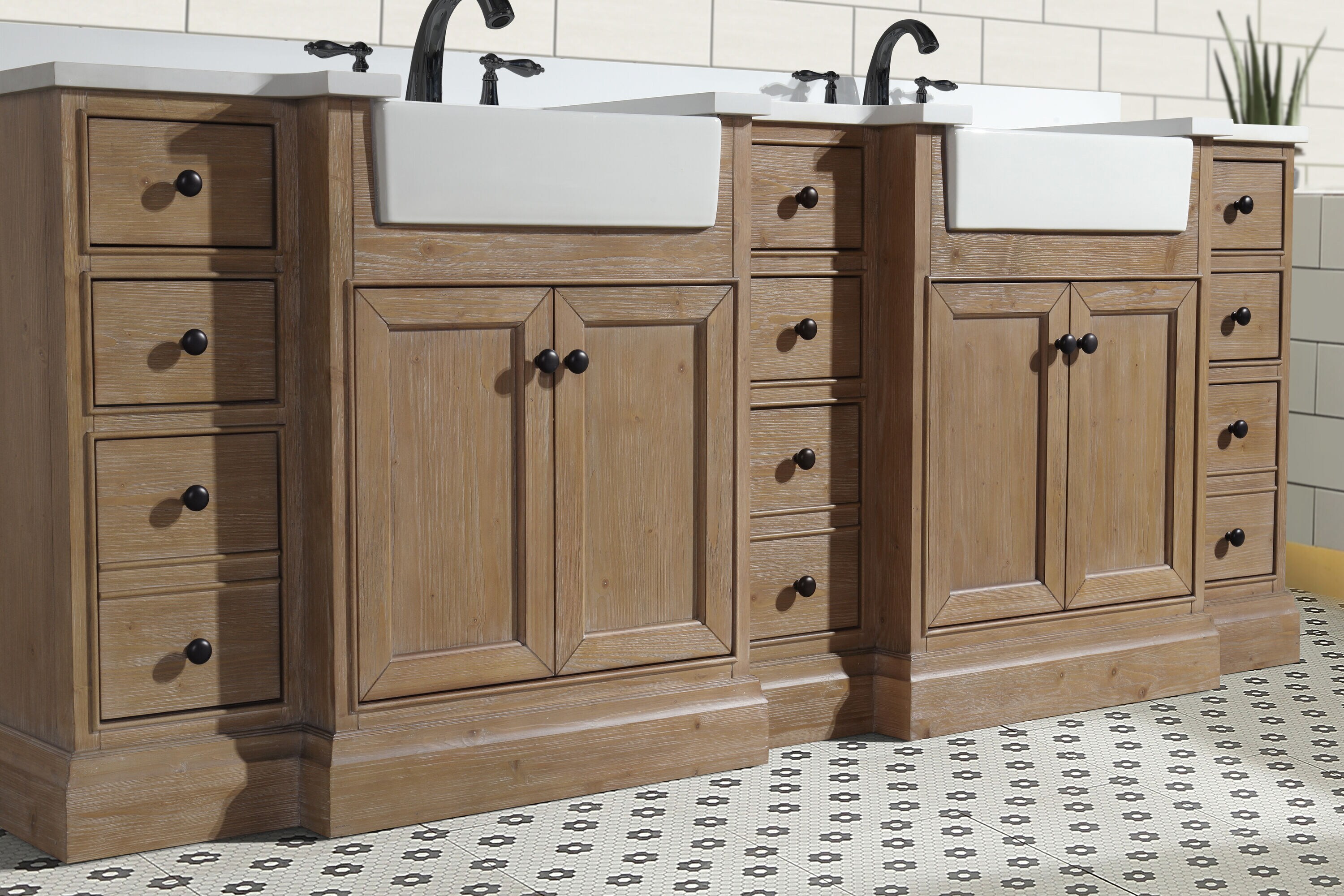 Ari Kitchen & Bath AKB-KELLY-84-WTHFR-W Bath-Vanity-Combo - View #14