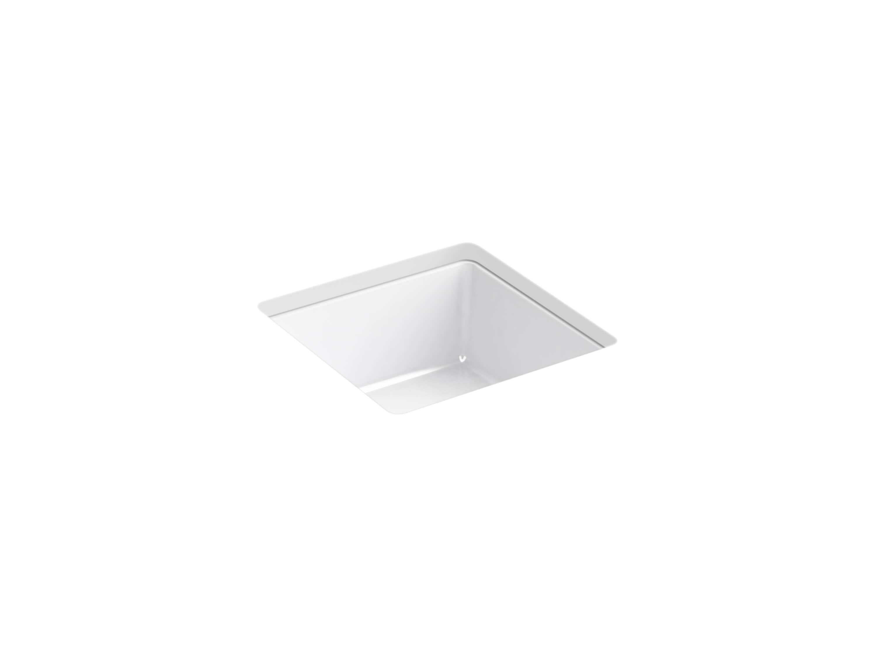 KOHLER K-8188-0 Verticyl Vitreous china Undermount Square Traditional White Bathroom Sink ( 13.25-Inches x 13.0625-Inches )