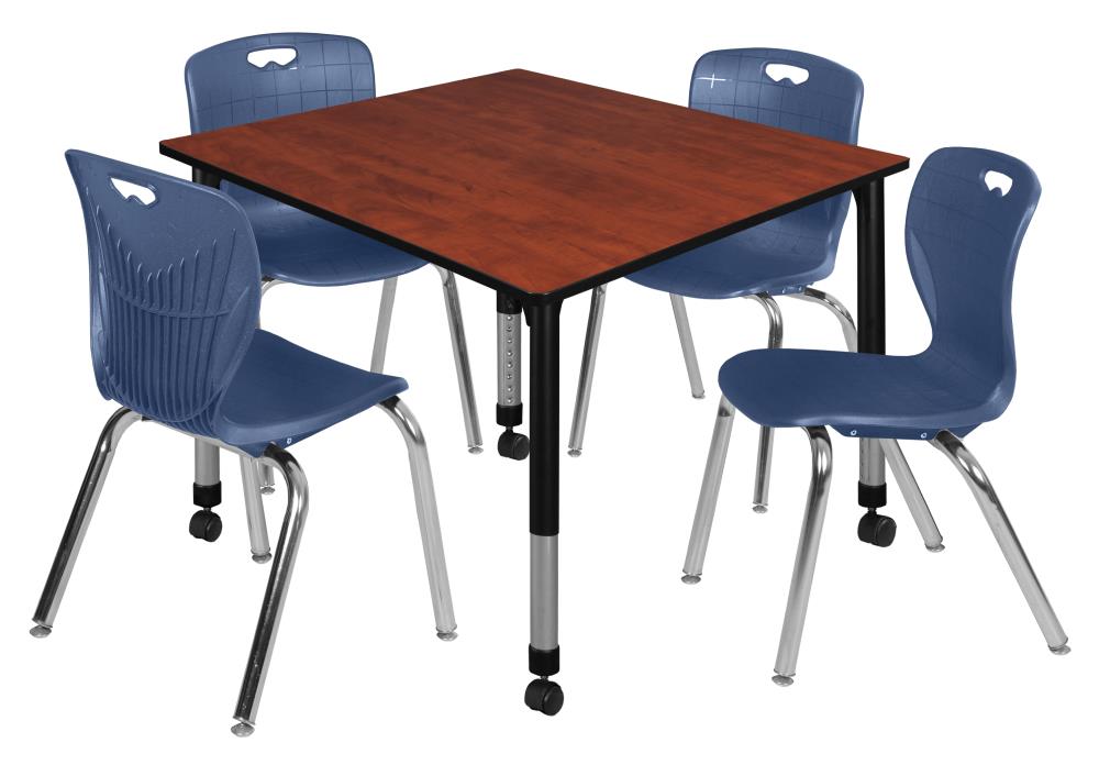 Regency TB4848CHAPCBK40NV Classroom Tables Red 4-Person Training Table (48-in W x 34-in H)