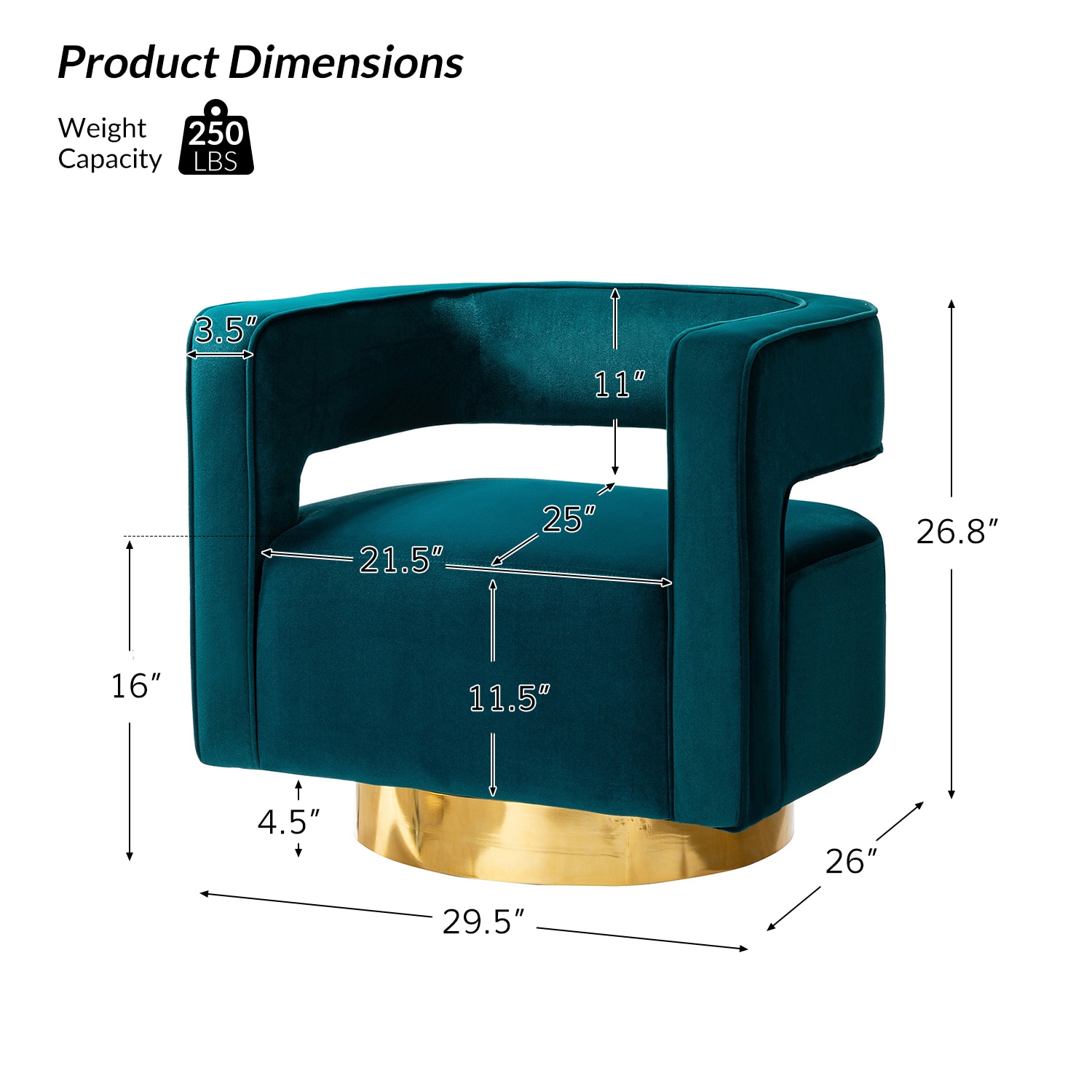 14 Karat Home CHM0141-TEAL chairs - View #11