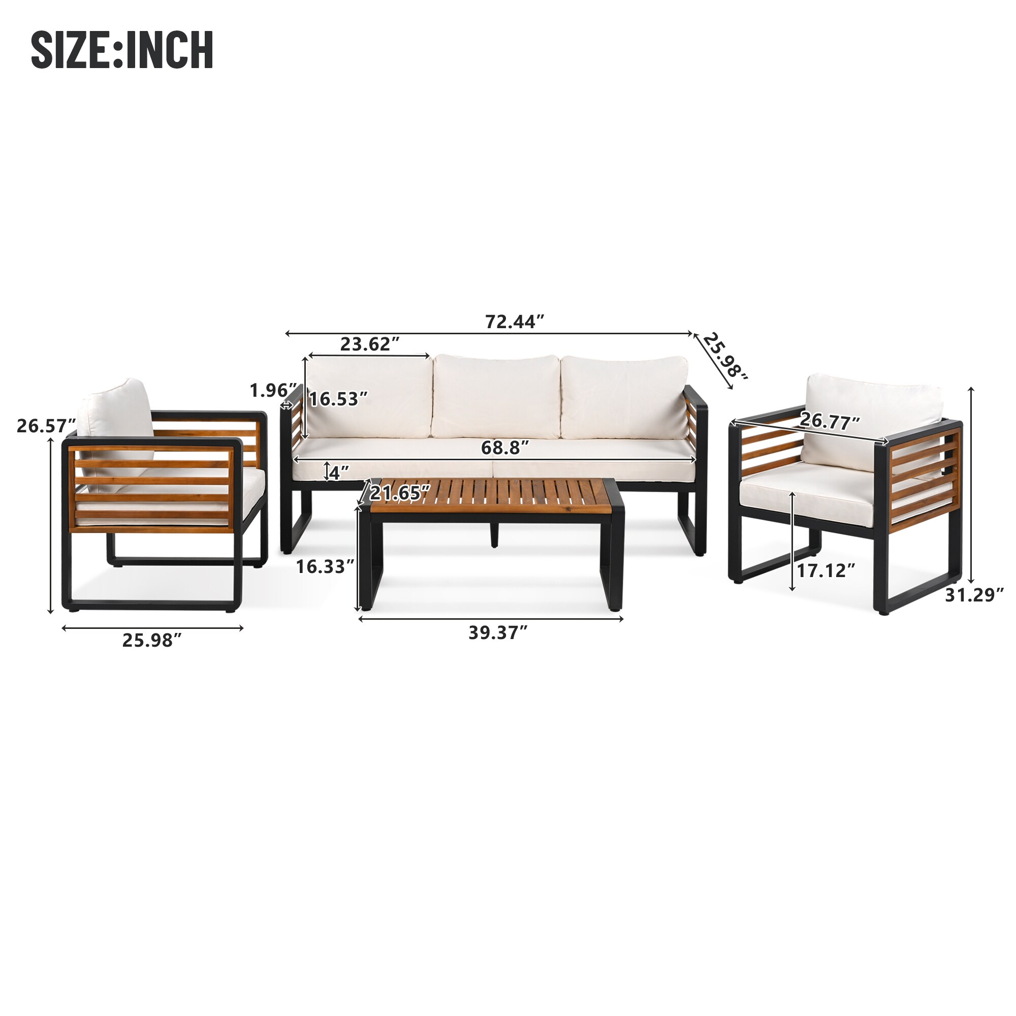 Bybafun YB8400048 Patio-Conversation-Sets - View #3